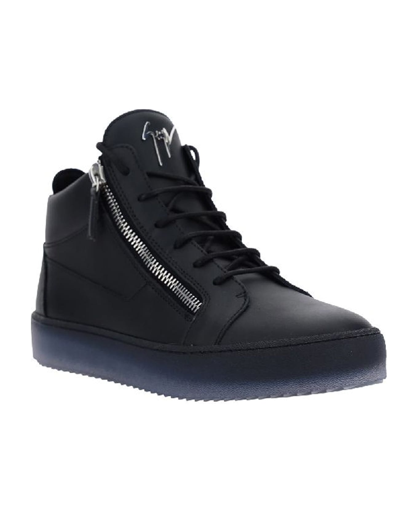Giuseppe Zanotti Leather Sneakers - Black スニーカー
