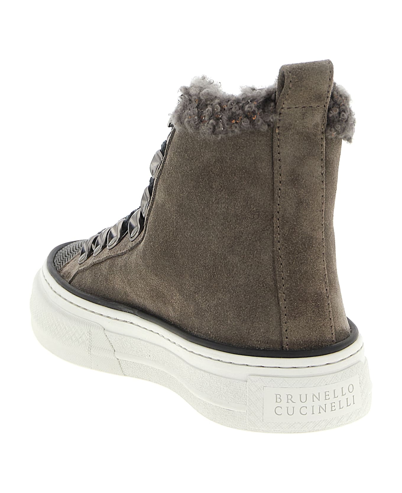 Brunello Cucinelli 
precious Toe
 Sneakers - Gray