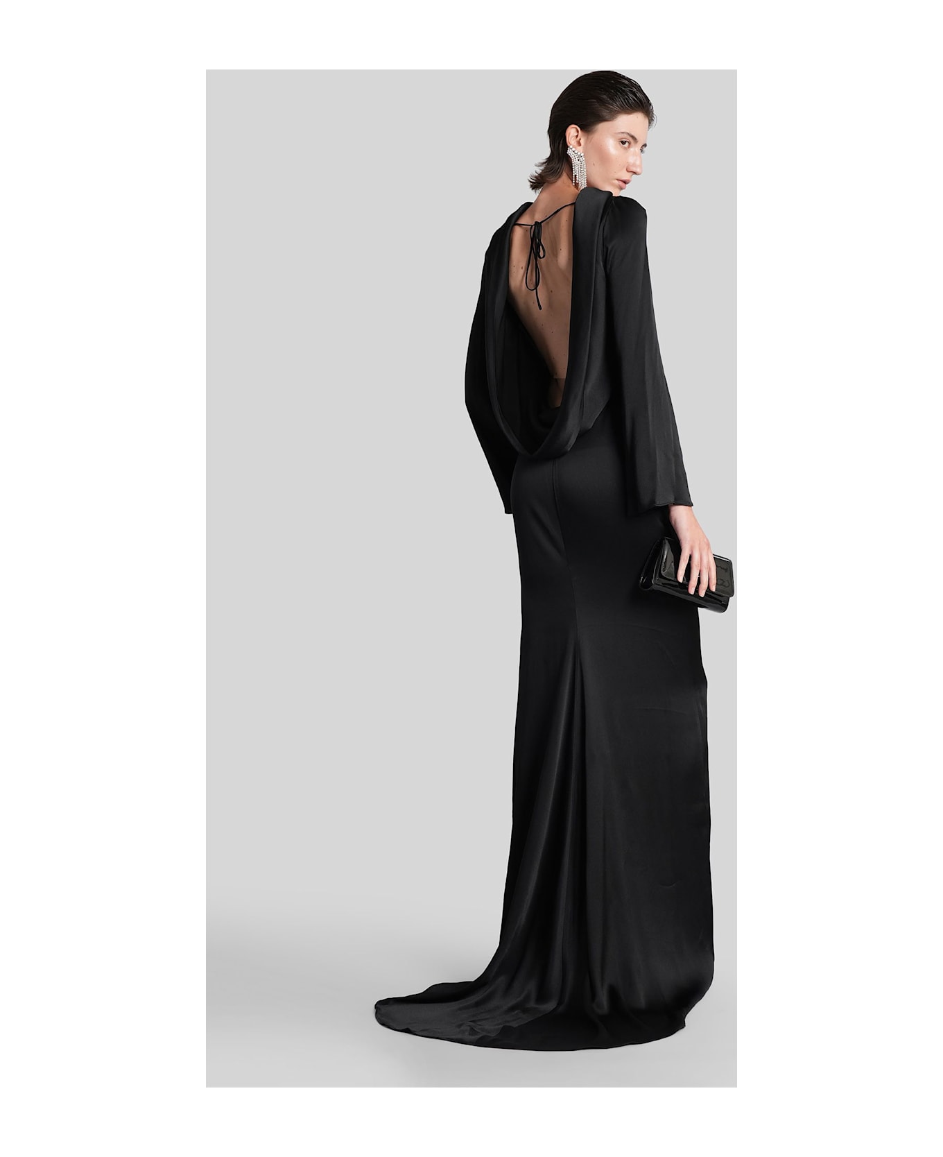 Giuseppe di Morabito Long Dress In Black Acetate - black