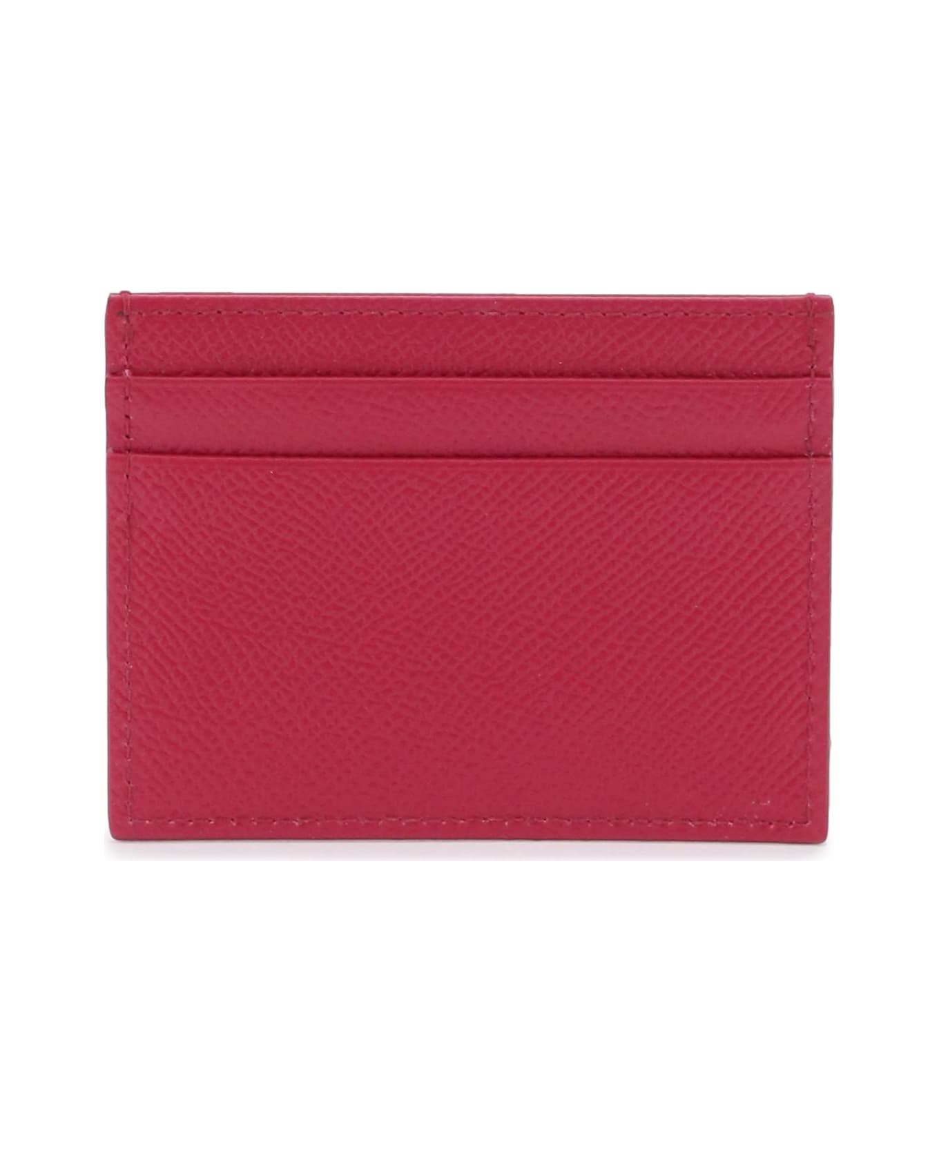 Dolce & Gabbana Dauphine Leather Card Holder - Pink 財布