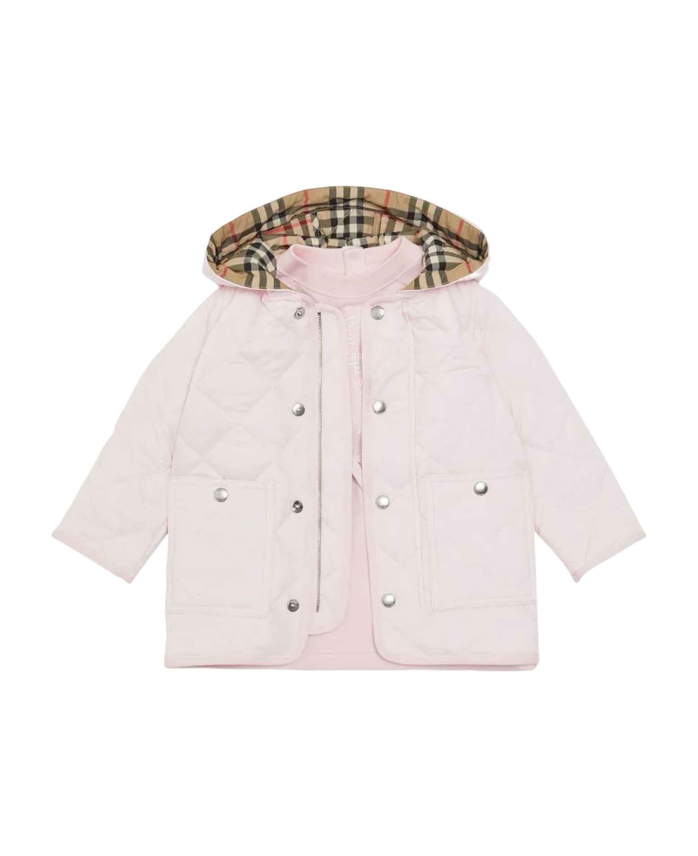 Burberry Pink Coat Baby Girl - Rosa