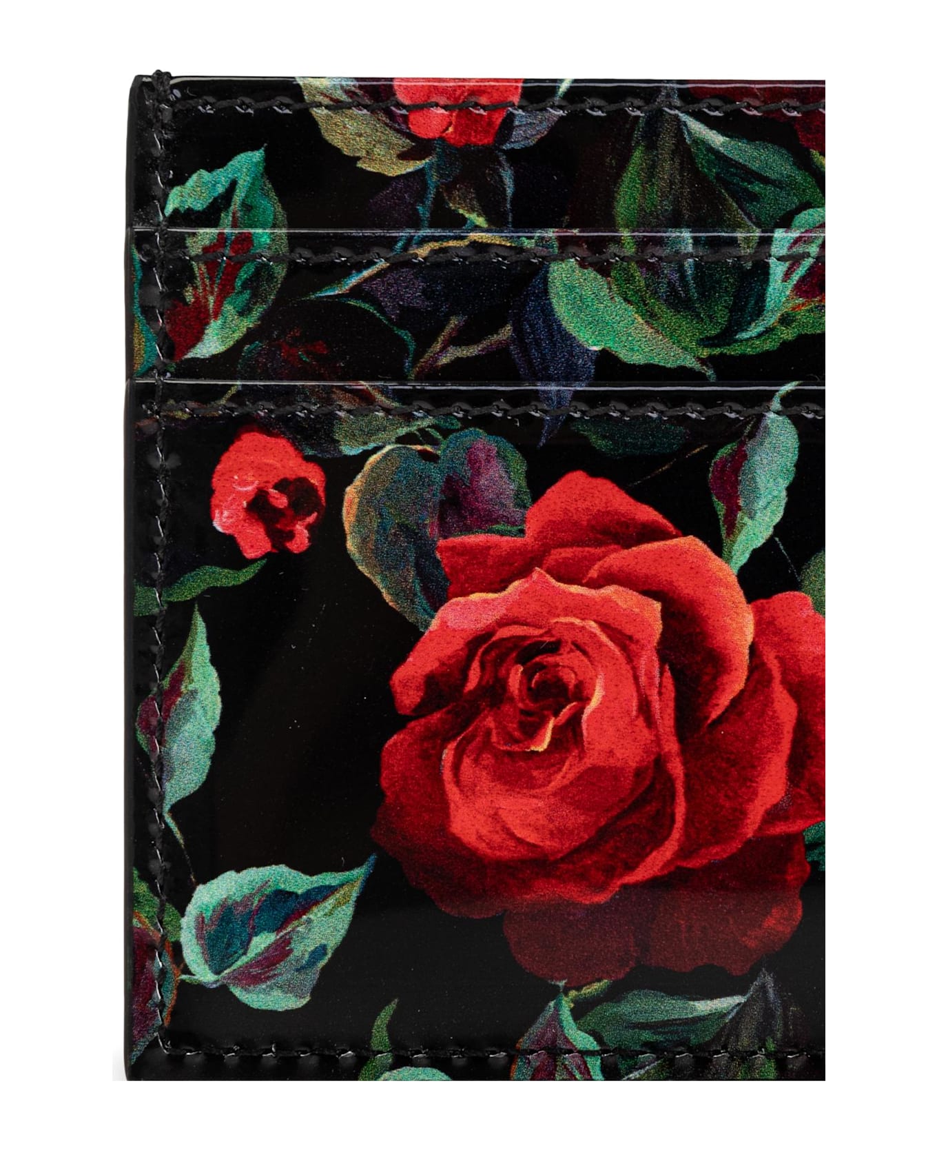 Dolce 
Gabbana Card Holder With Floral Motif - Red
