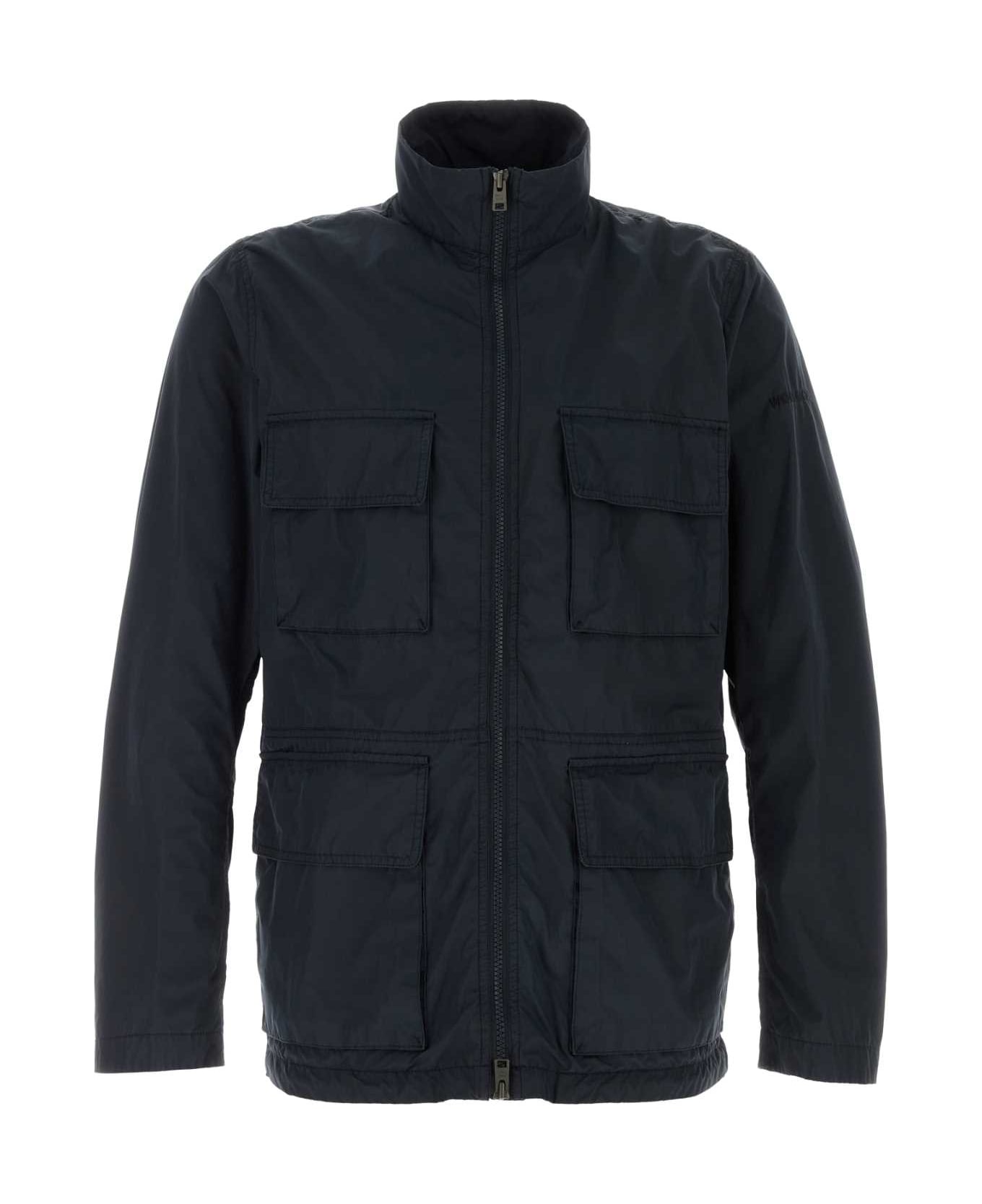 Woolrich Navy Blue Polyester Urban Field Jacket - MELTONBLUE