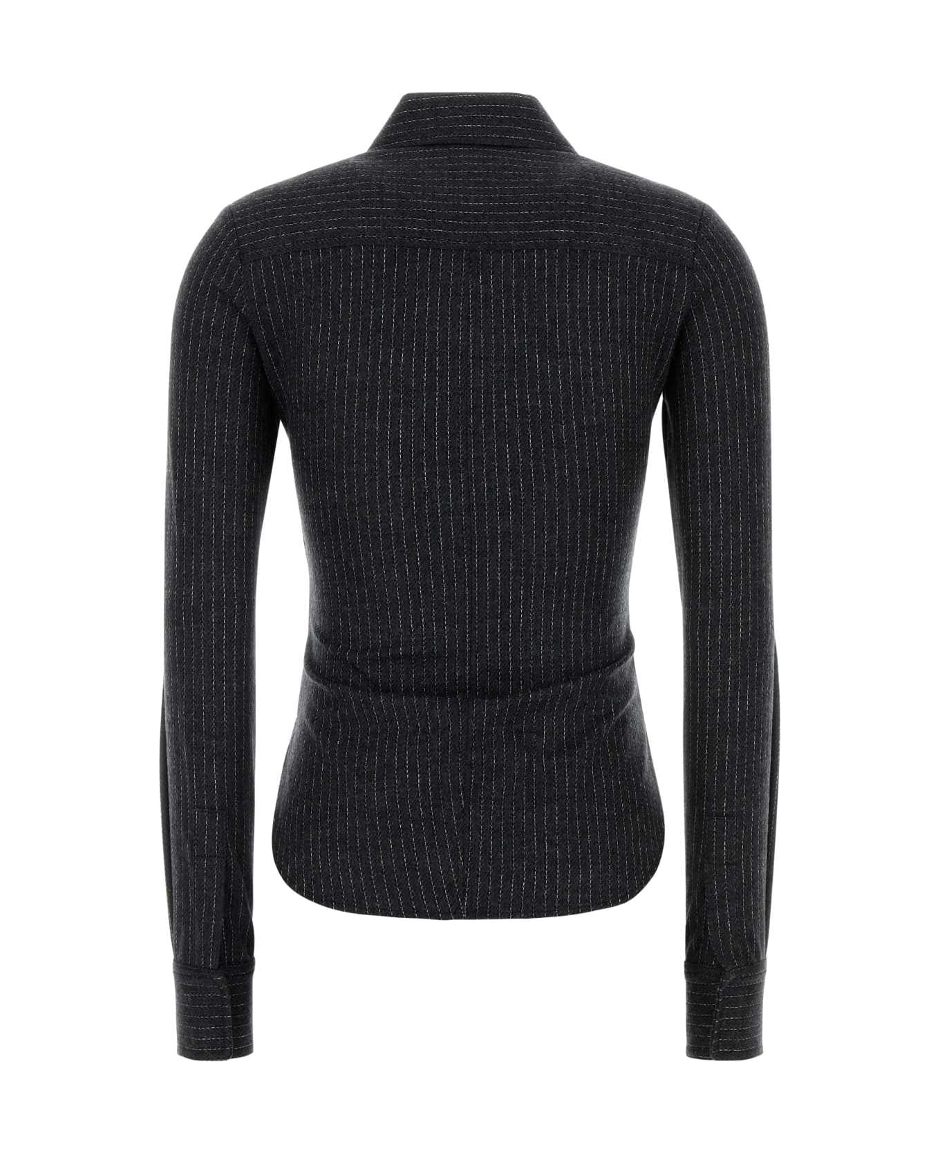 Isabel Marant Embroidered Wool Blend Shirt - ANTHRACITE シャツ