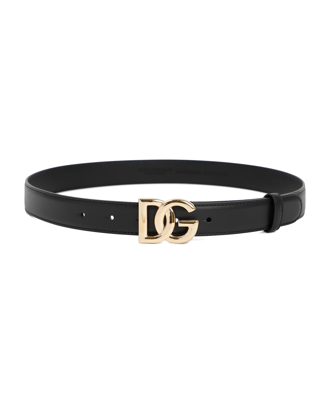 Dolce 
Gabbana Logo Leather Belt - Nero