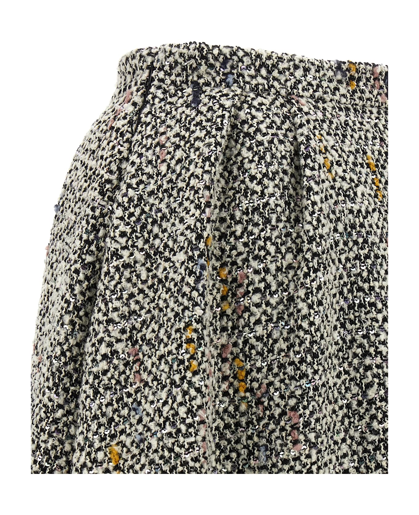 Alessandra Rich Tweed Skirt - White