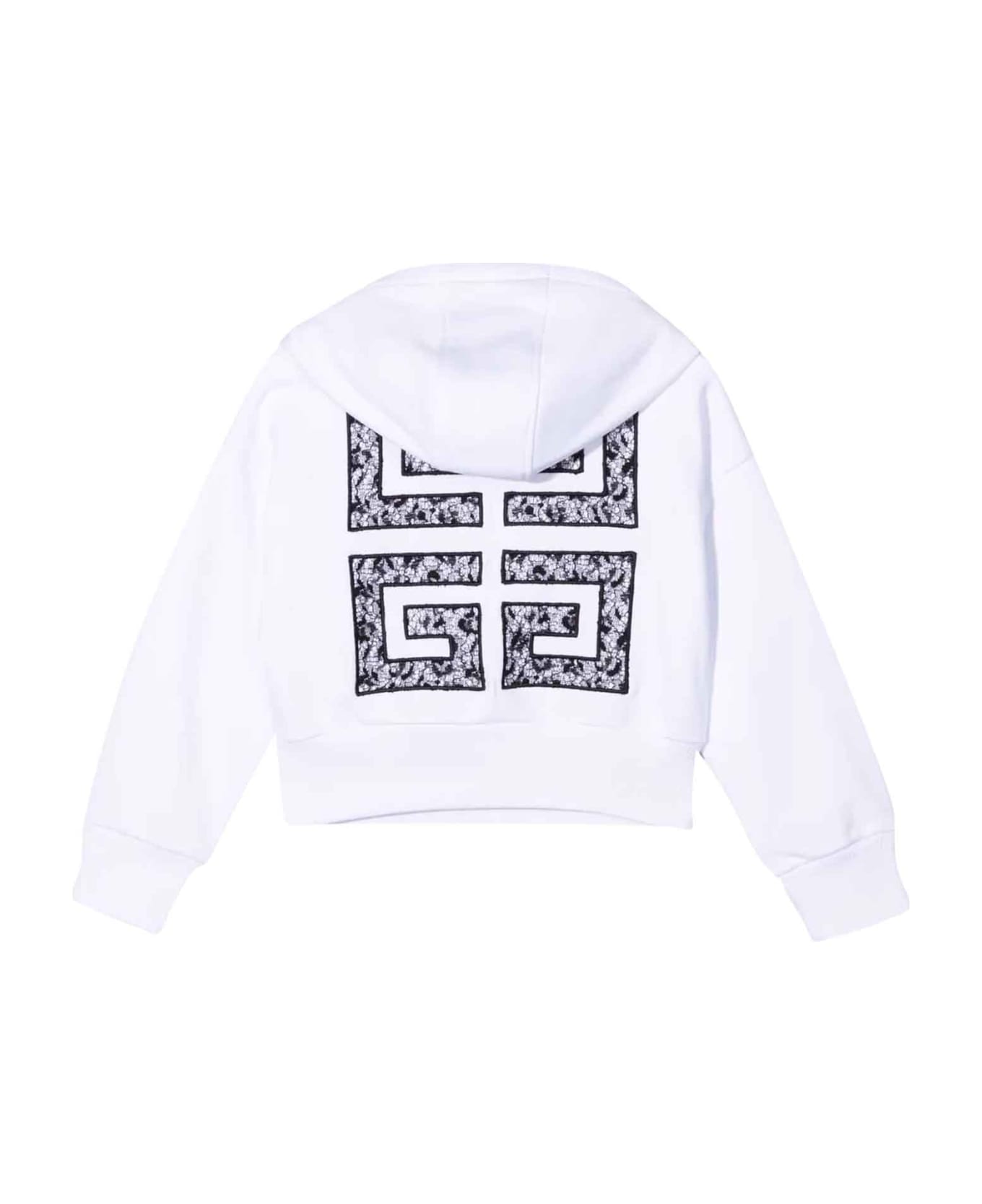 Givenchy White Sweatshirt With Print And Hood - Bianco