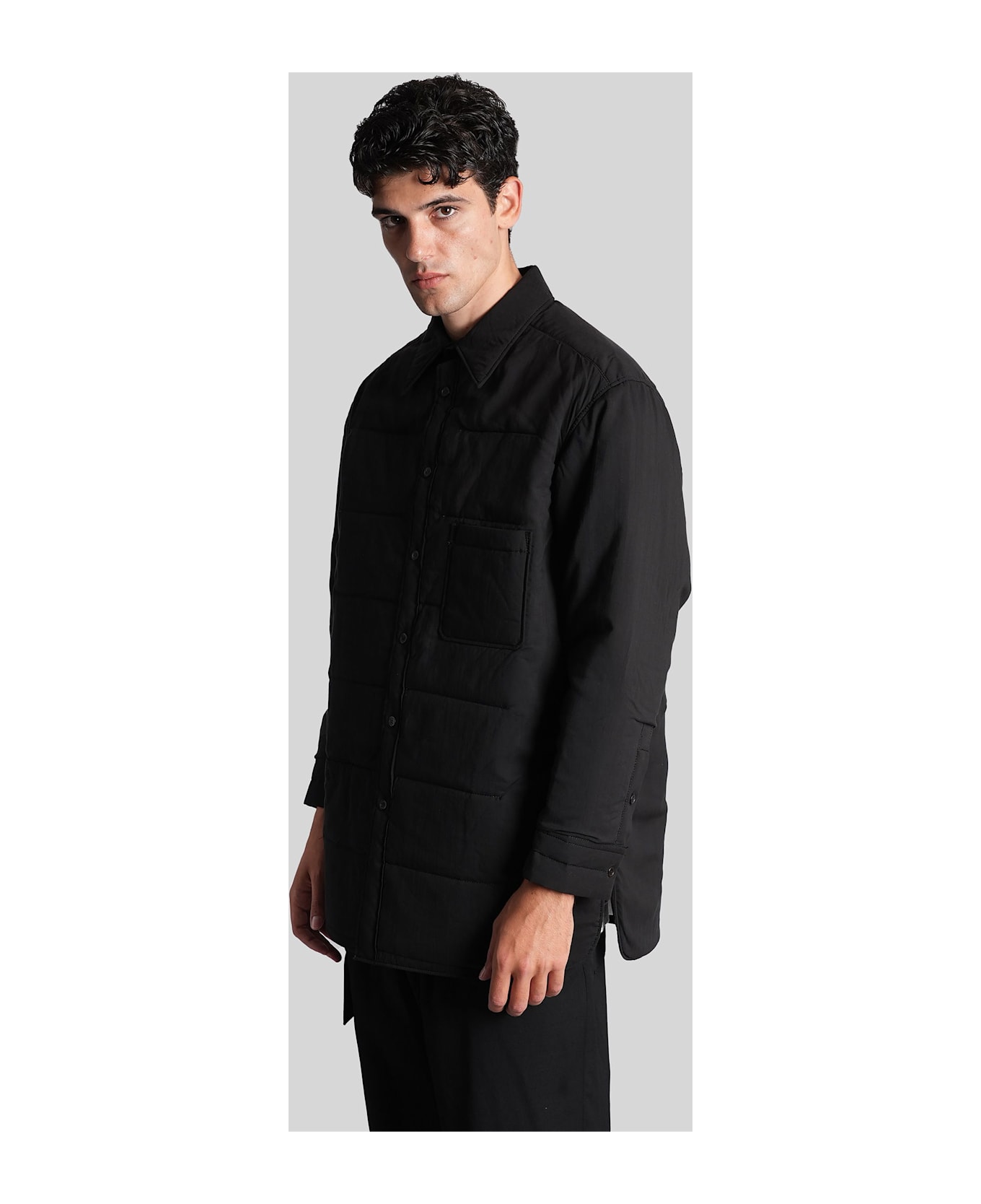 Yohji Yamamoto Casual Jacket In Black Polyester - black