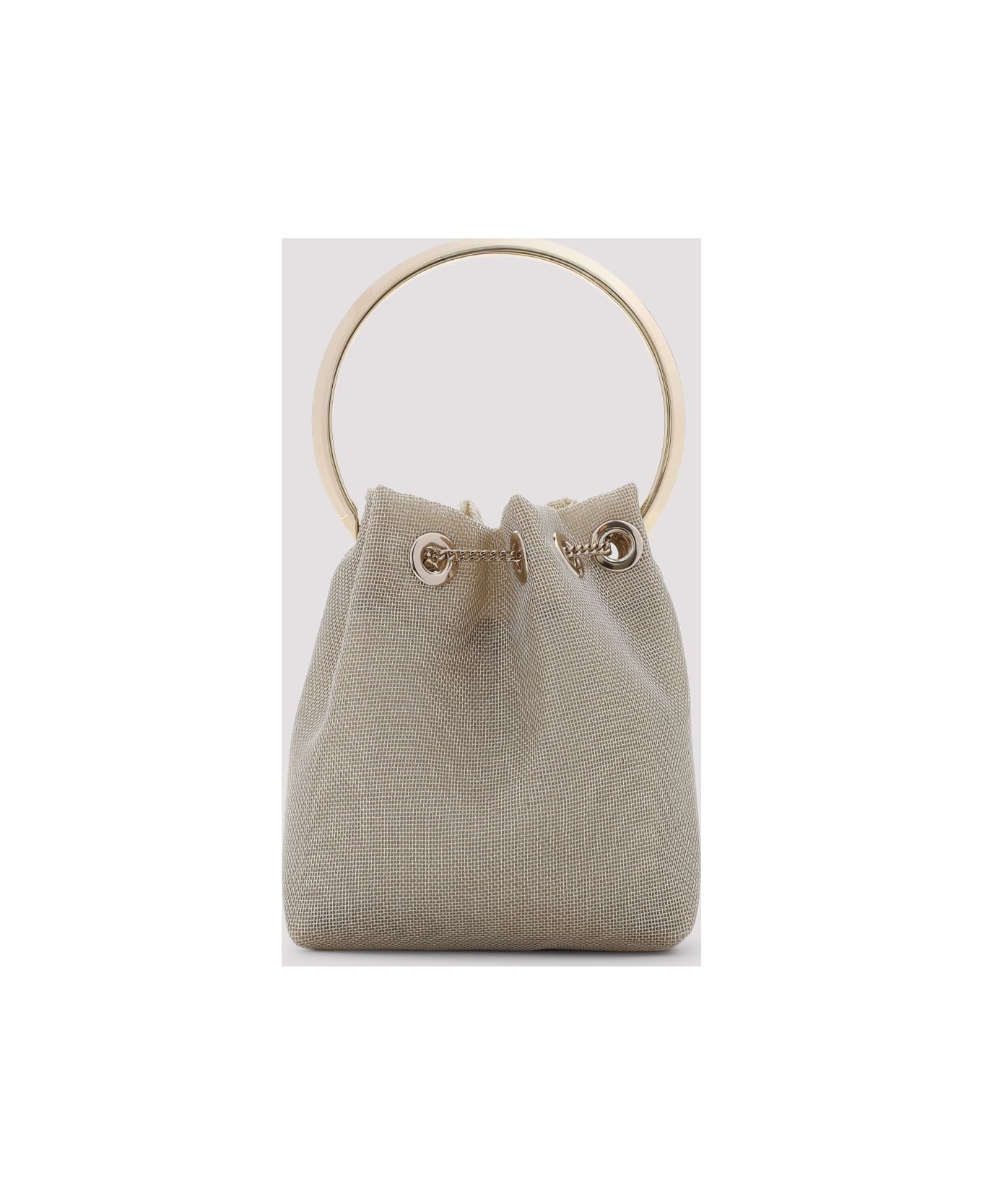 Jimmy Choo Bon Bon Metallic Mesh Handbag - Champagne Light Gold