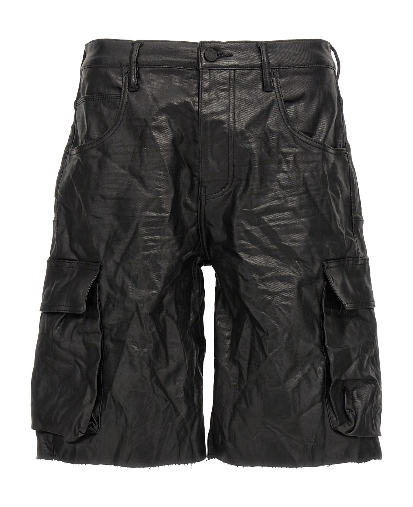 Purple Brand 'high Shine Cargo' Bermuda Shorts - Black   ショートパンツ