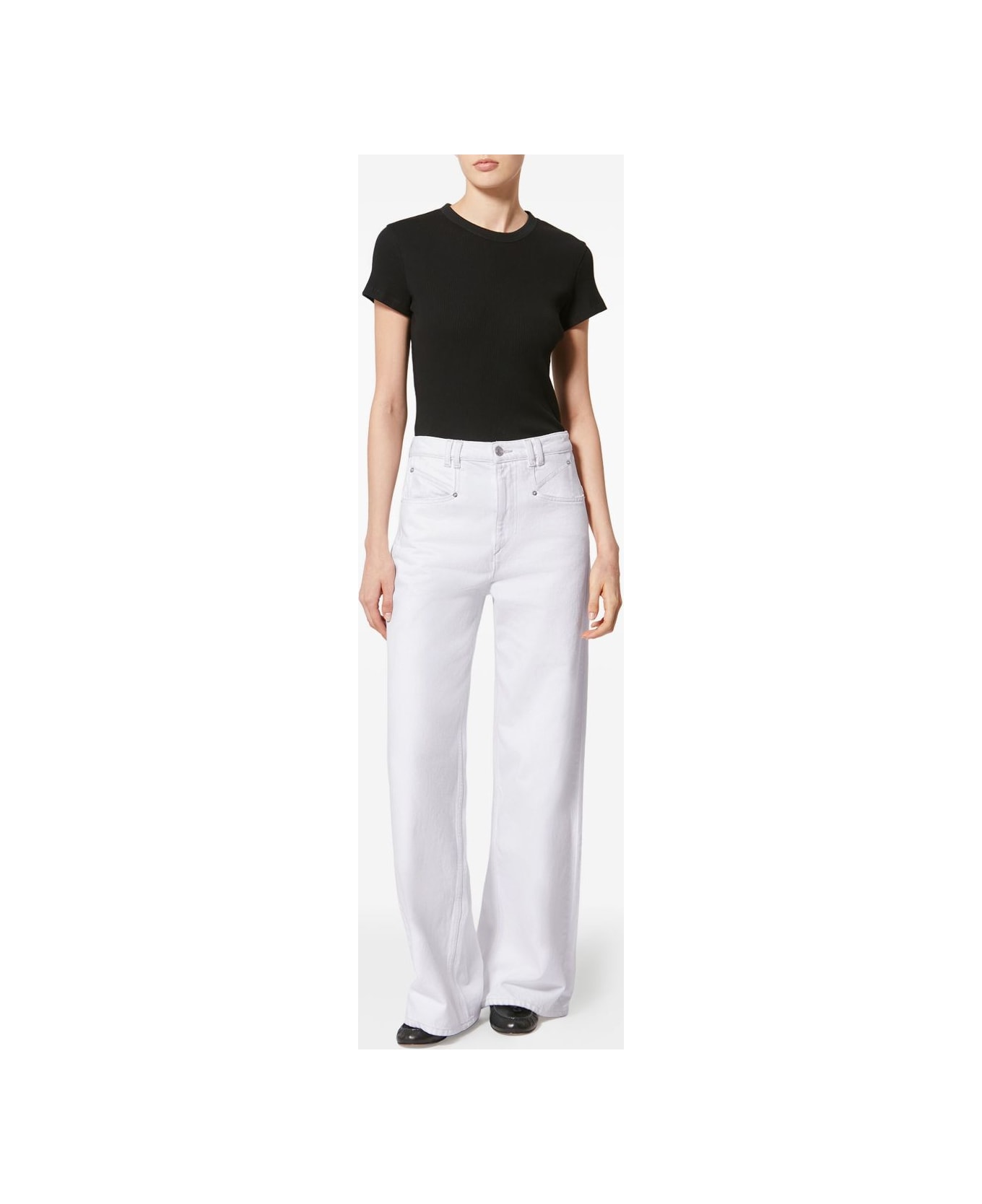 Isabel Marant Lemony Denim Jeans - White