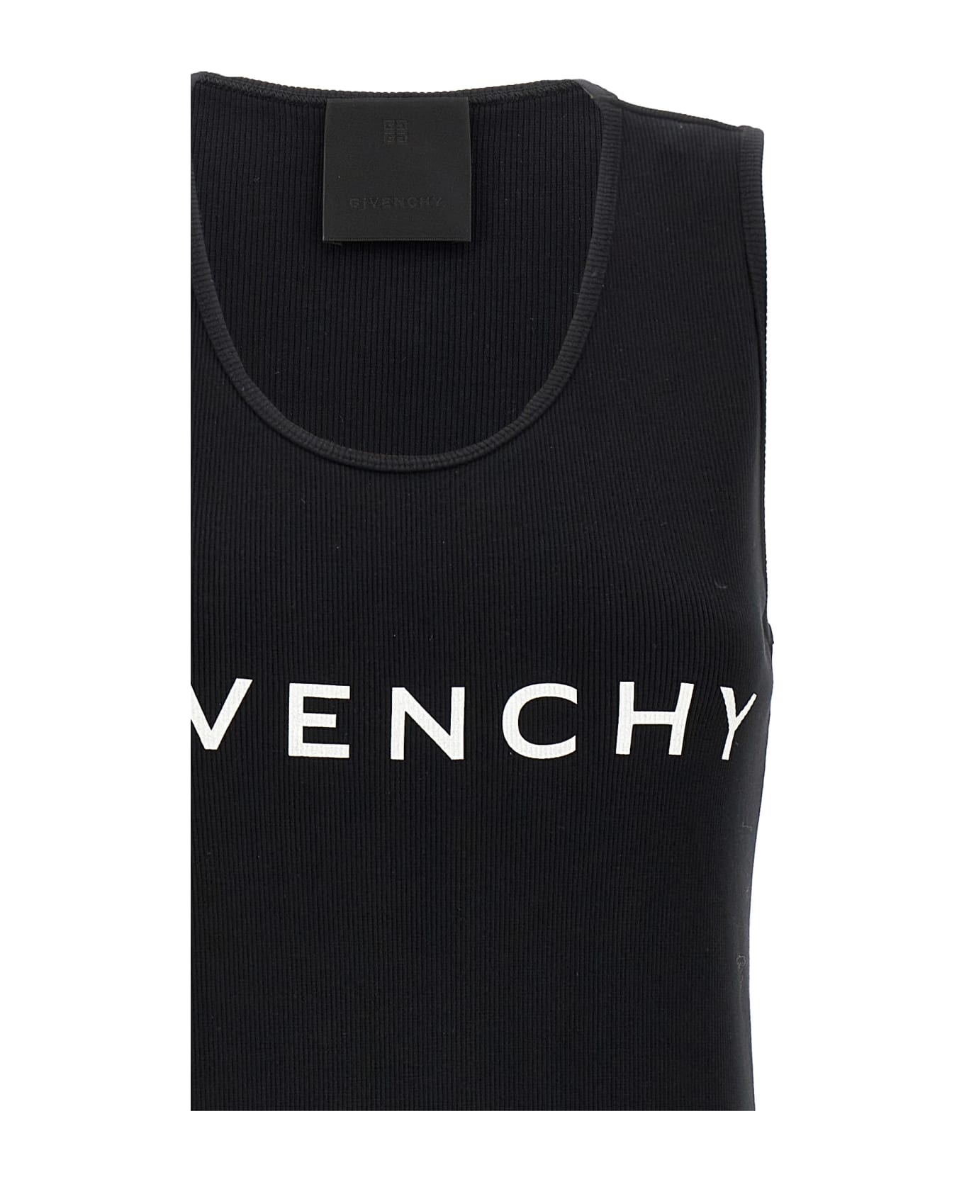 Givenchy Logo Print Dress - White/Black