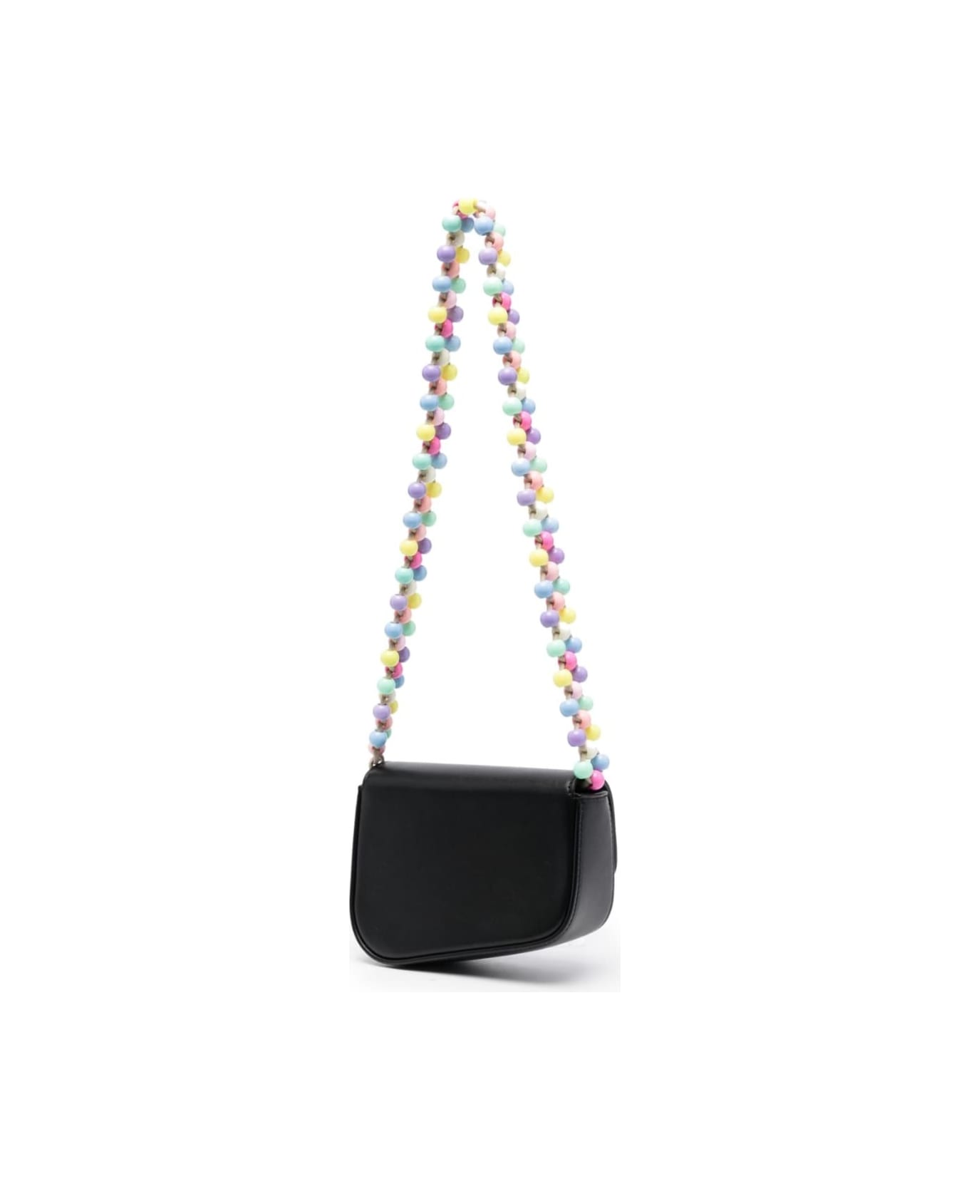 Palm Angels Mini Crash Beads Embellished Shoulder Bag In Black Leather Woman - Black ショルダーバッグ