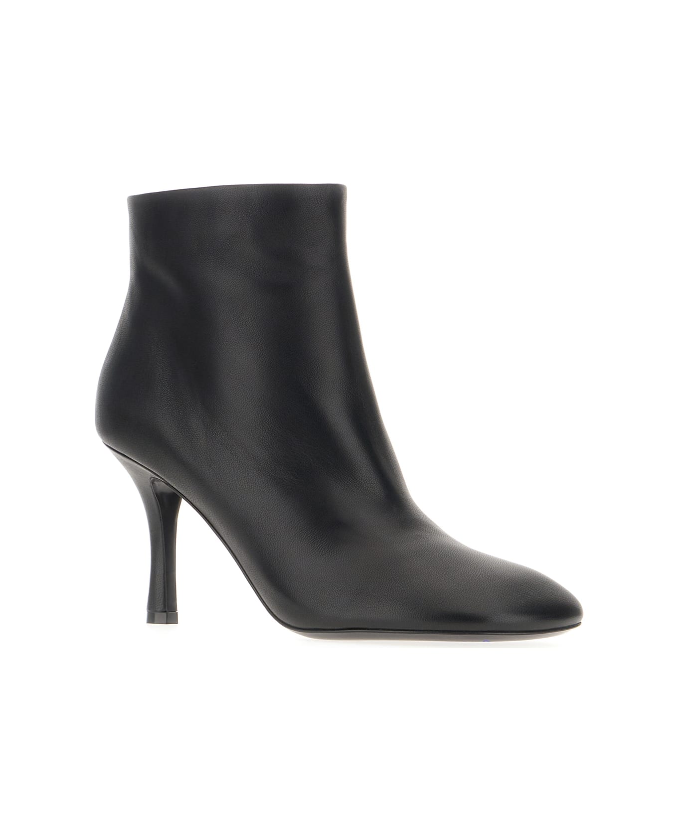 Burberry Black Leather Ankle Boots - BLACK ブーツ