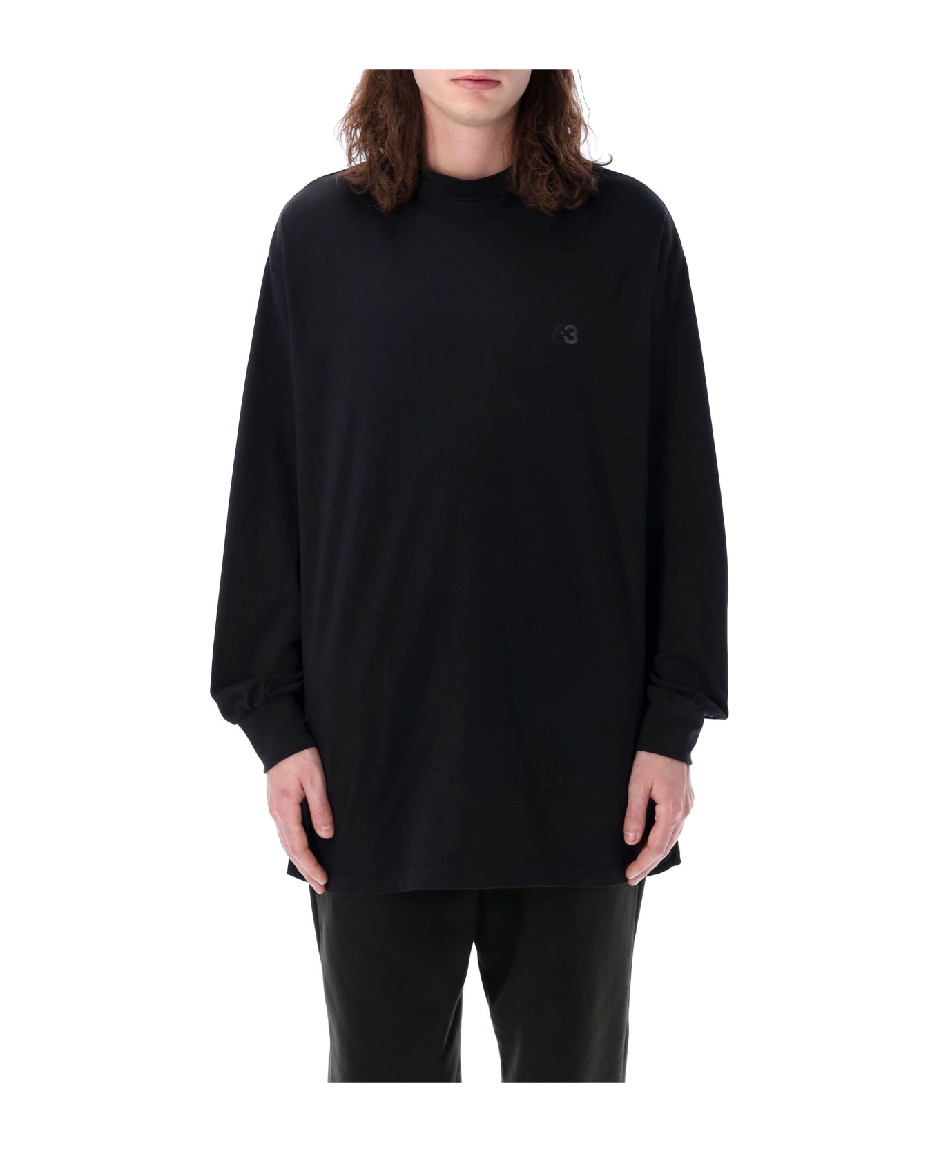 Y-3 Mock Neck Long Sleeves T-shirt - BLACK Tシャツ