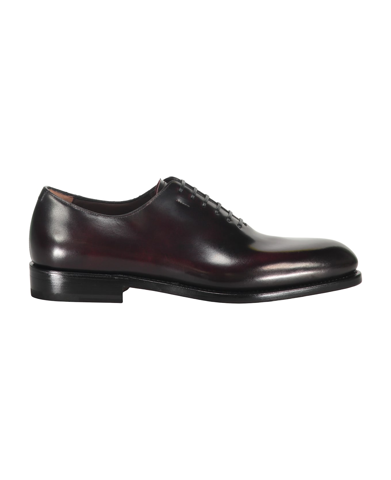 Ferragamo Smooth Leather Lace-up Shoes - Burgundy
