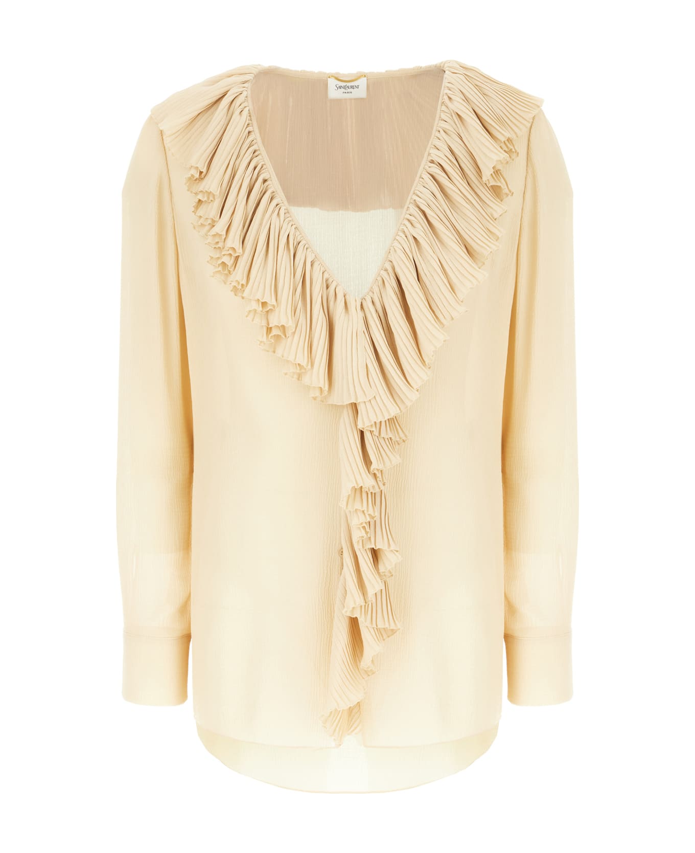 Saint Laurent Beige Silk Blouse - BEIGE VINTAGE