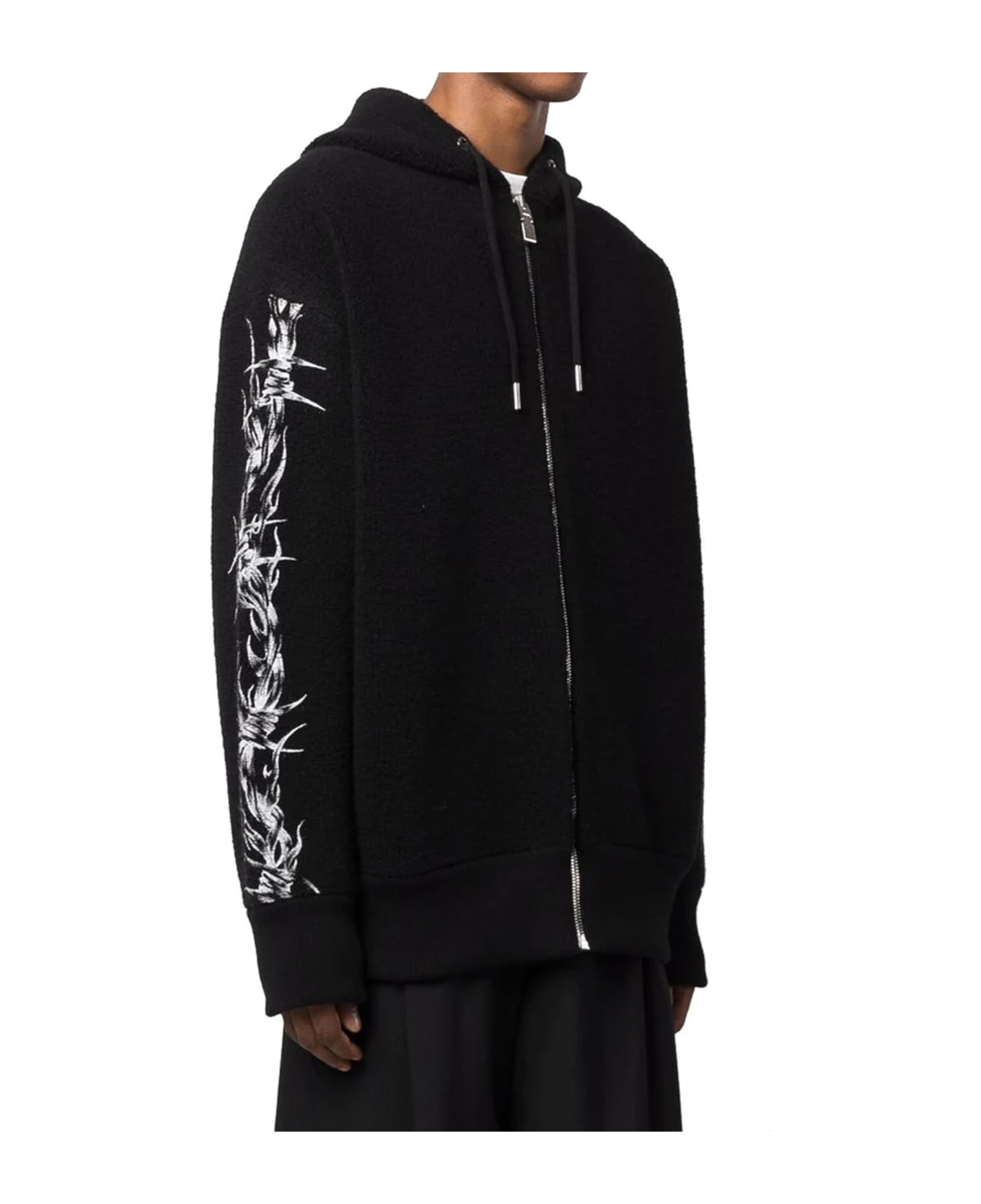 Givenchy Wool Zipped Hoodie - Black