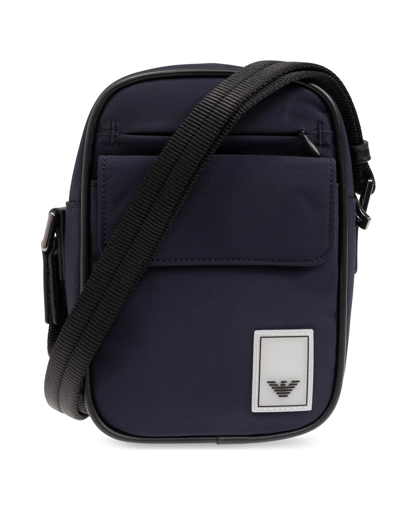 Emporio Armani Shoulder Bag With Logo - Blu