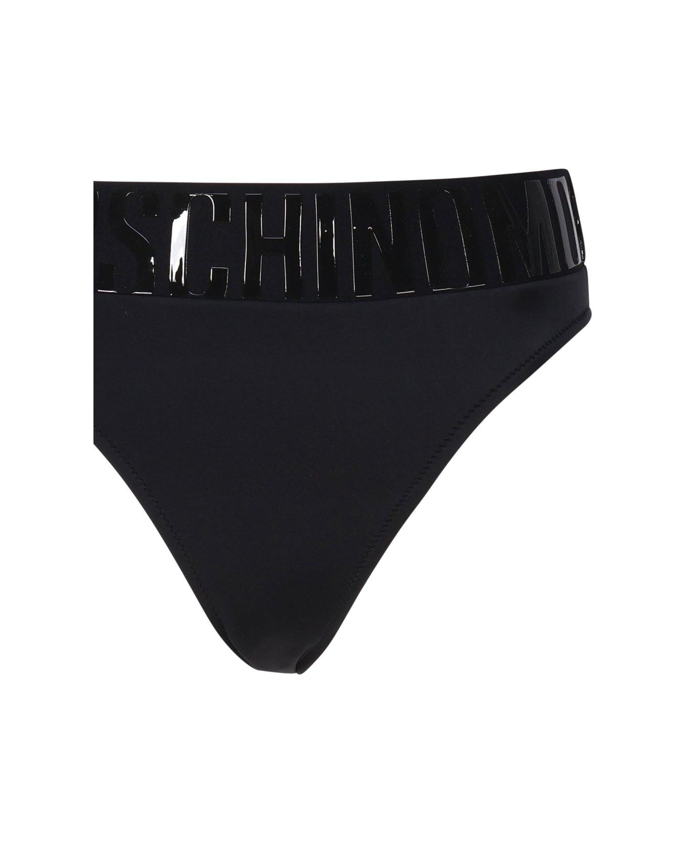 Moschino Logo Waistband Bikini Bottoms - Black ショーツ