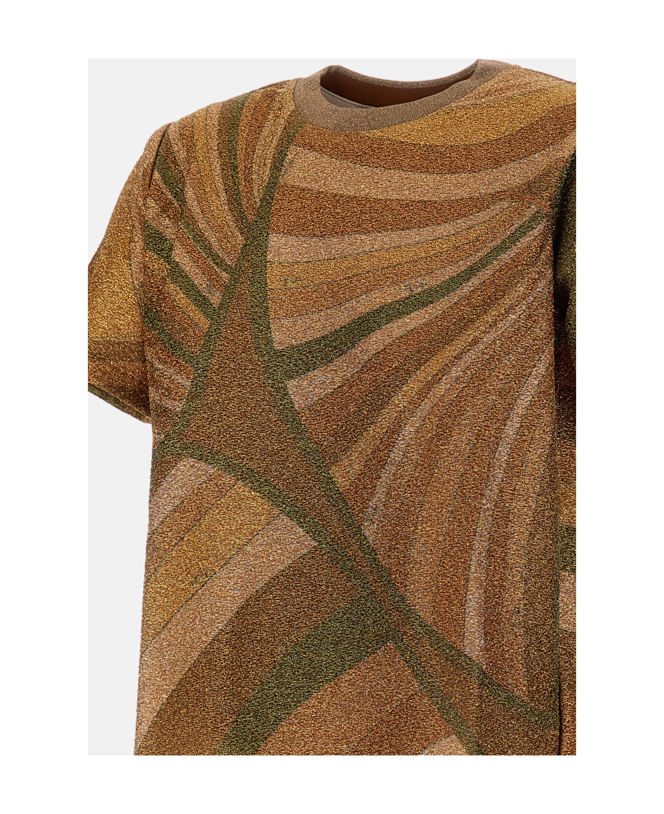 Pucci Jersey Lame
 T-shirt - Golden
