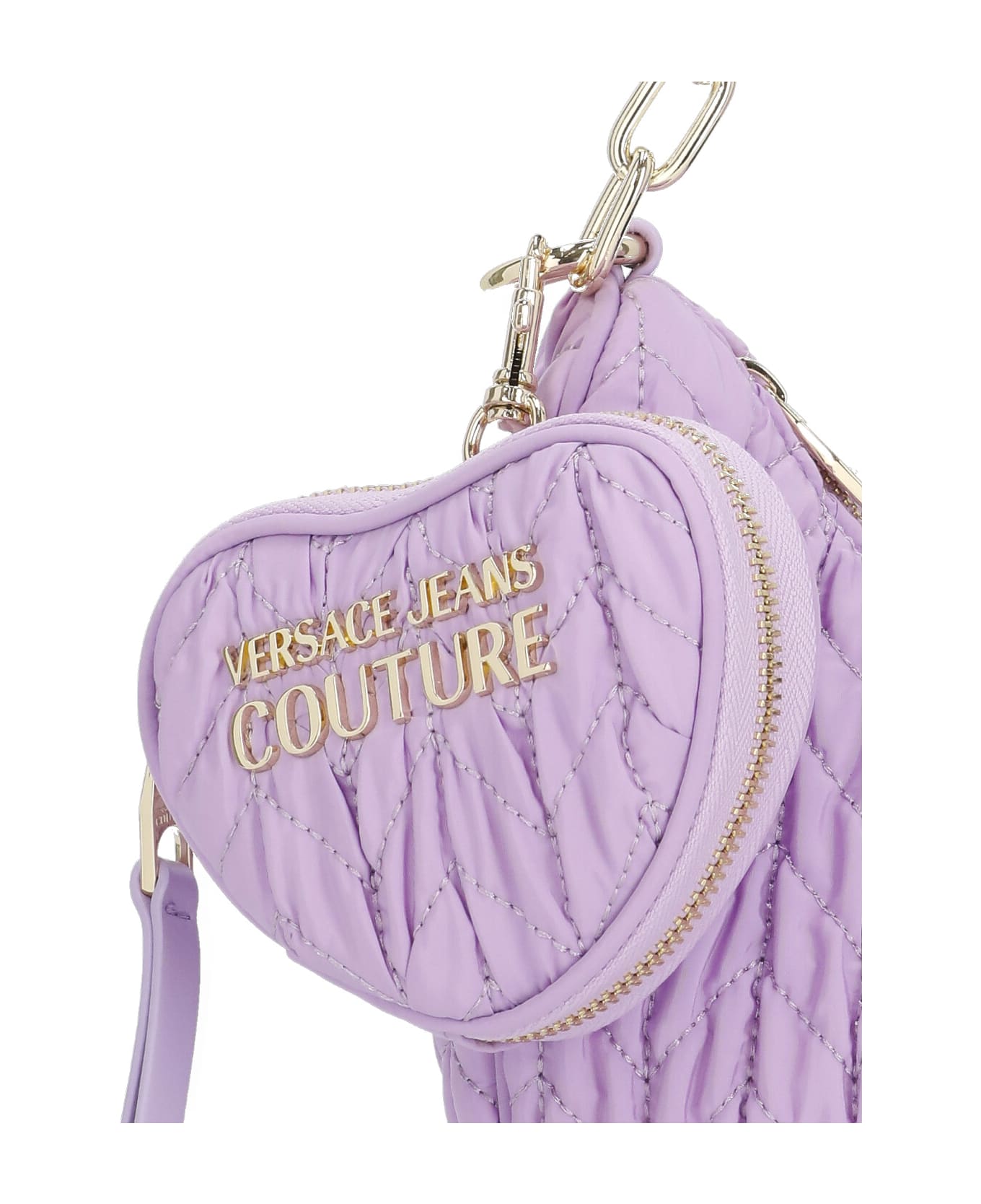 Versace Jeans Couture Shoulder Bag With Logo - PURPLE トートバッグ