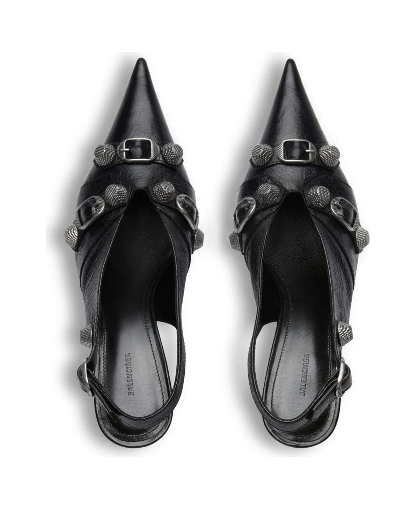 Balenciaga Cagole Slingback Pumps - Black ハイヒール