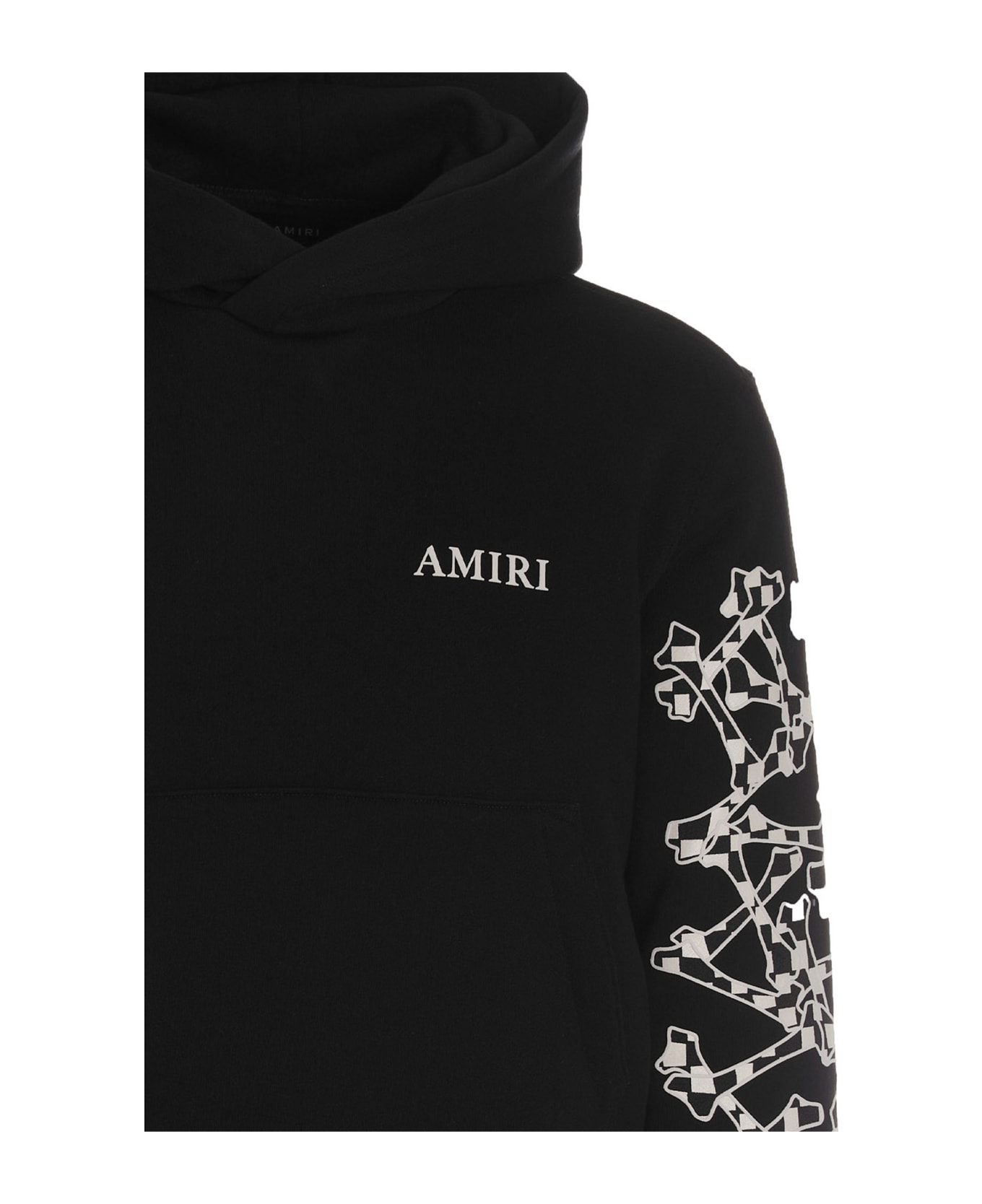 AMIRI 'checkered Bones' Hoodie - Black  