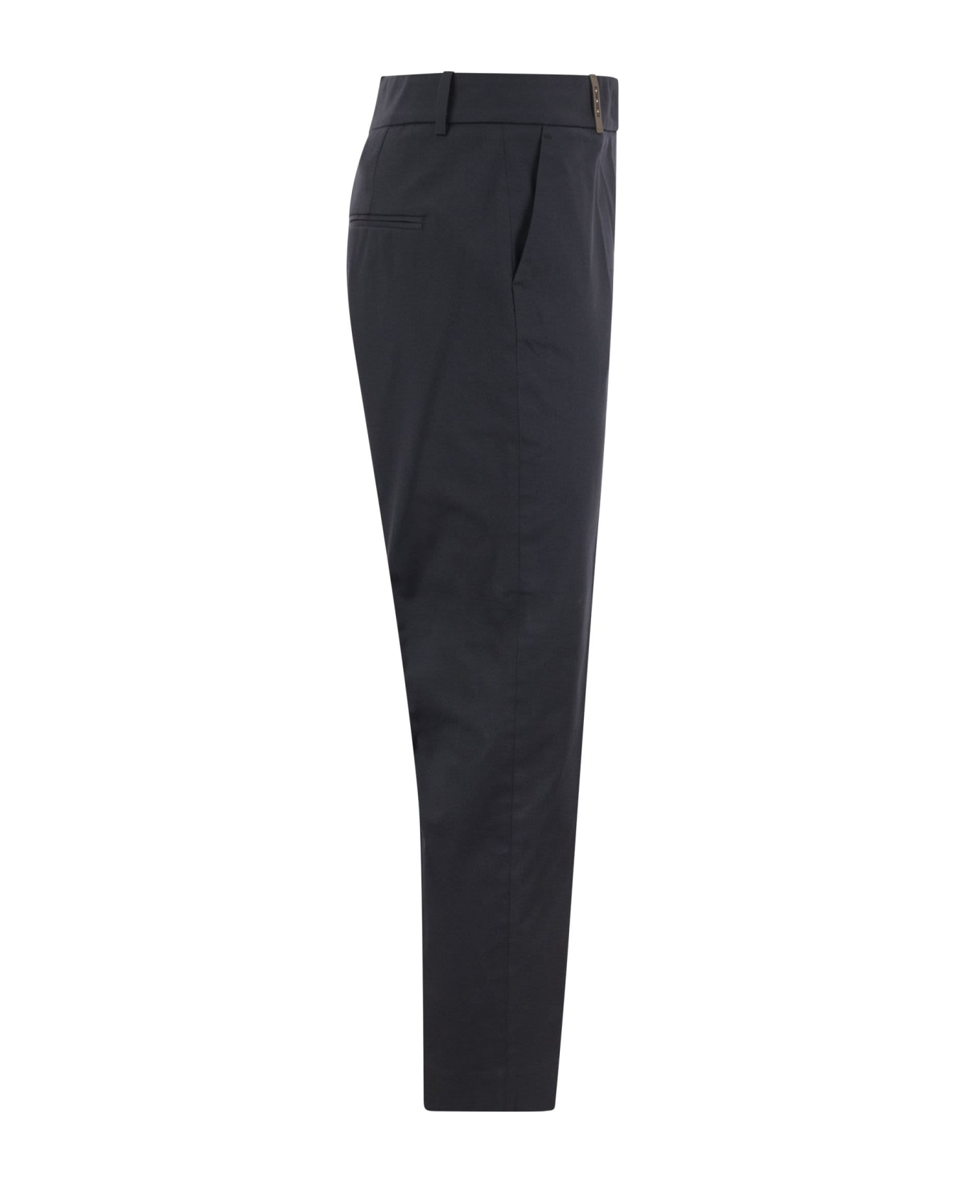 Peserico Stretch Cotton Trousers - Blue