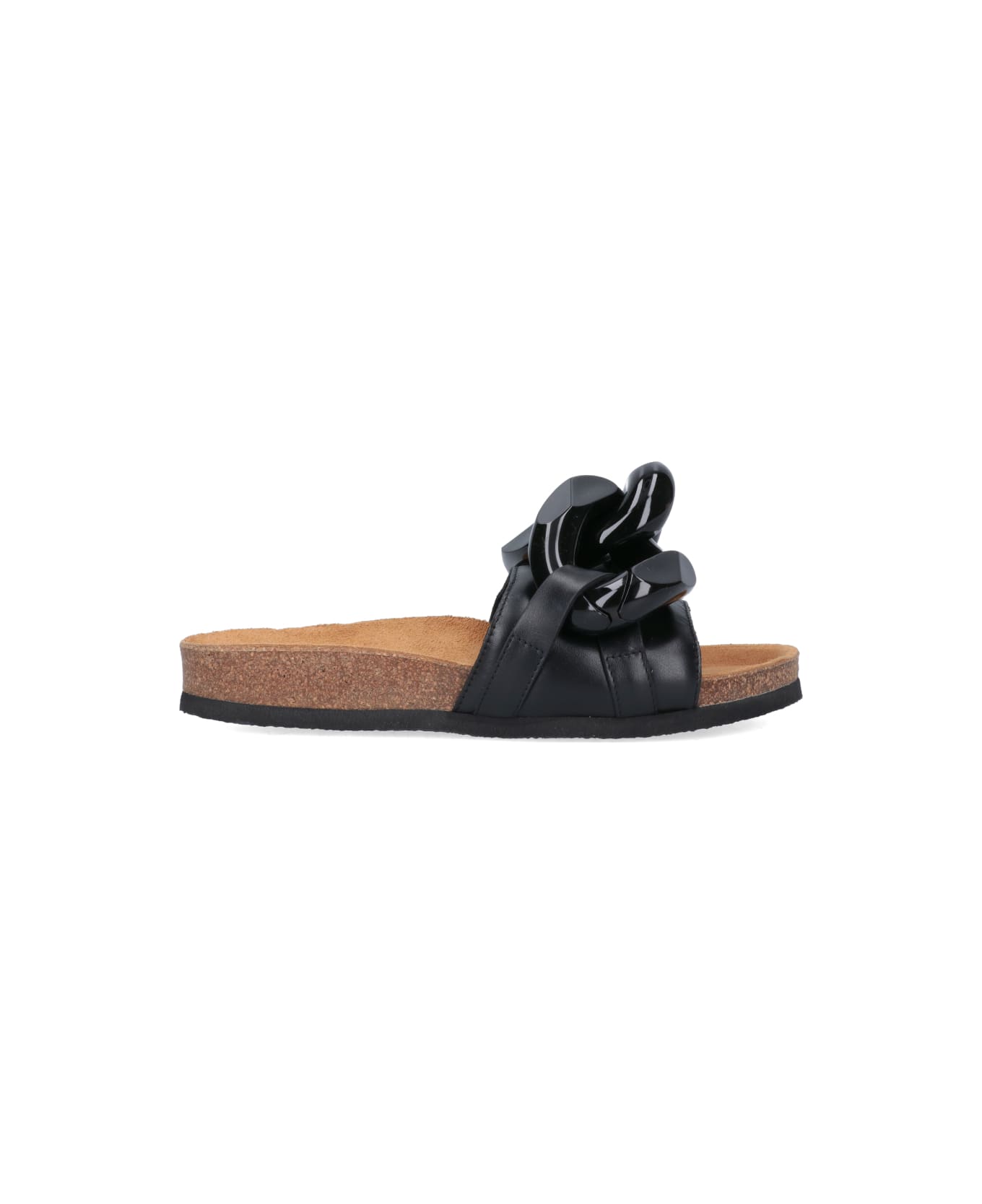 J.W. Anderson 'chain' Slide Sandals - Black  