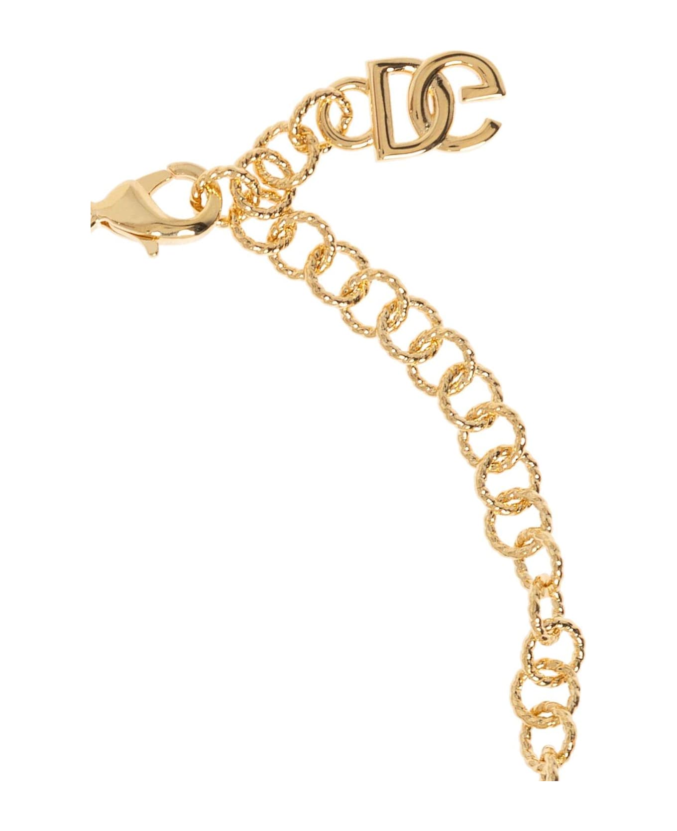 Dolce & Gabbana Dg Heart Pendant Choker - GOLD/BLACK