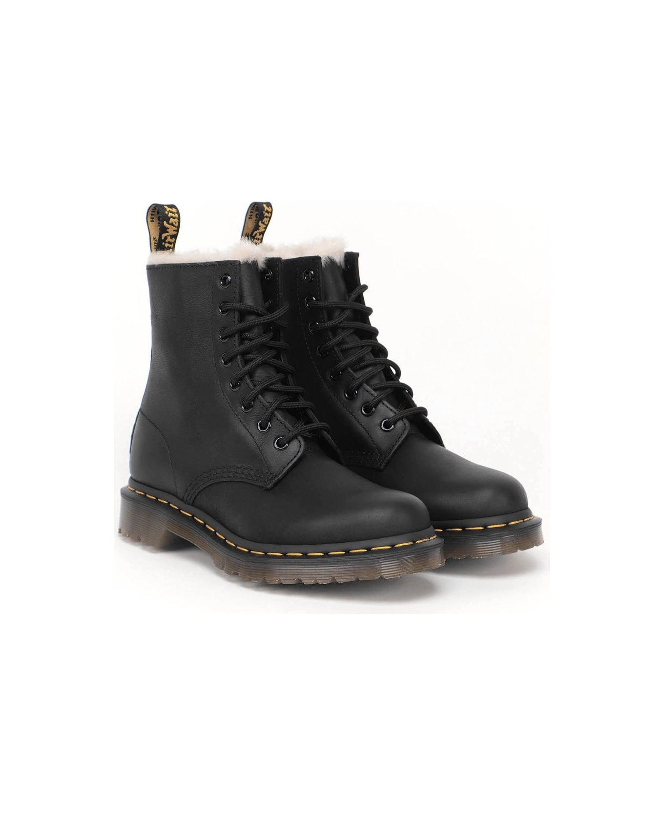 Dr. Martens 1460 Serena Faux-fur Boots - Nero