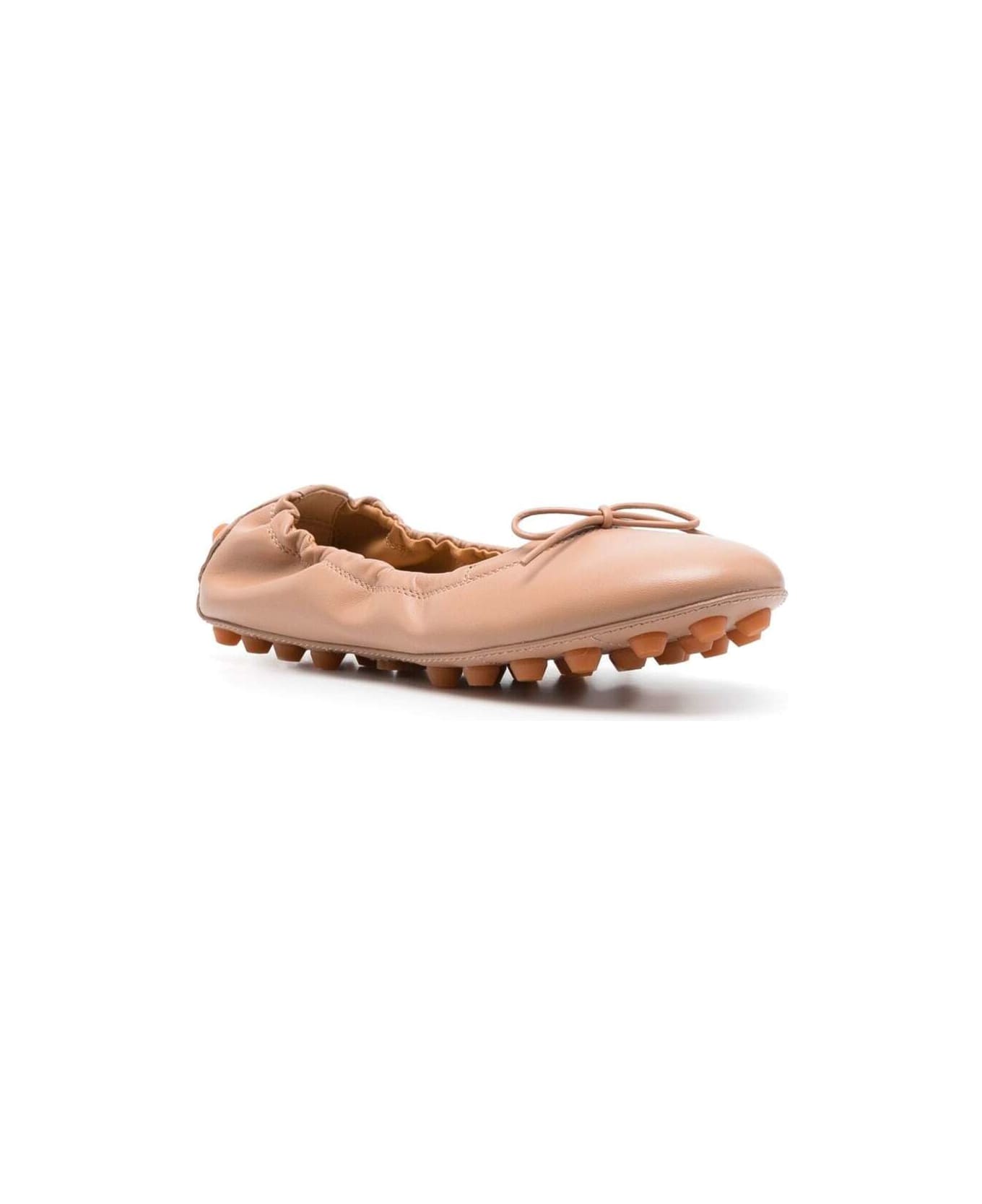 Tod's Beige Gommino Ballerina Shoes In Leather Woman - Beige
