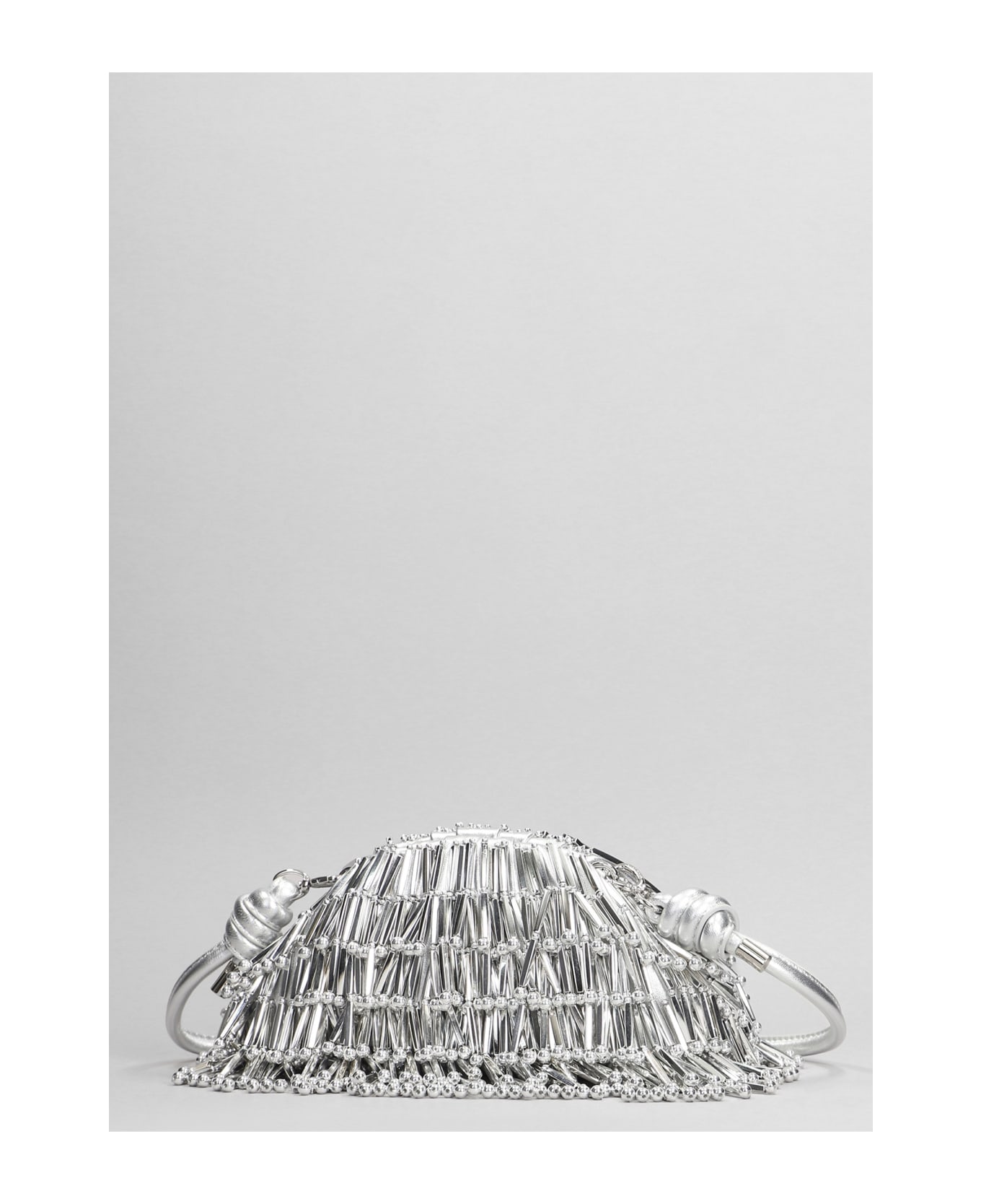 Cult Gaia Jaala Hand Bag In Silver Leather - silver