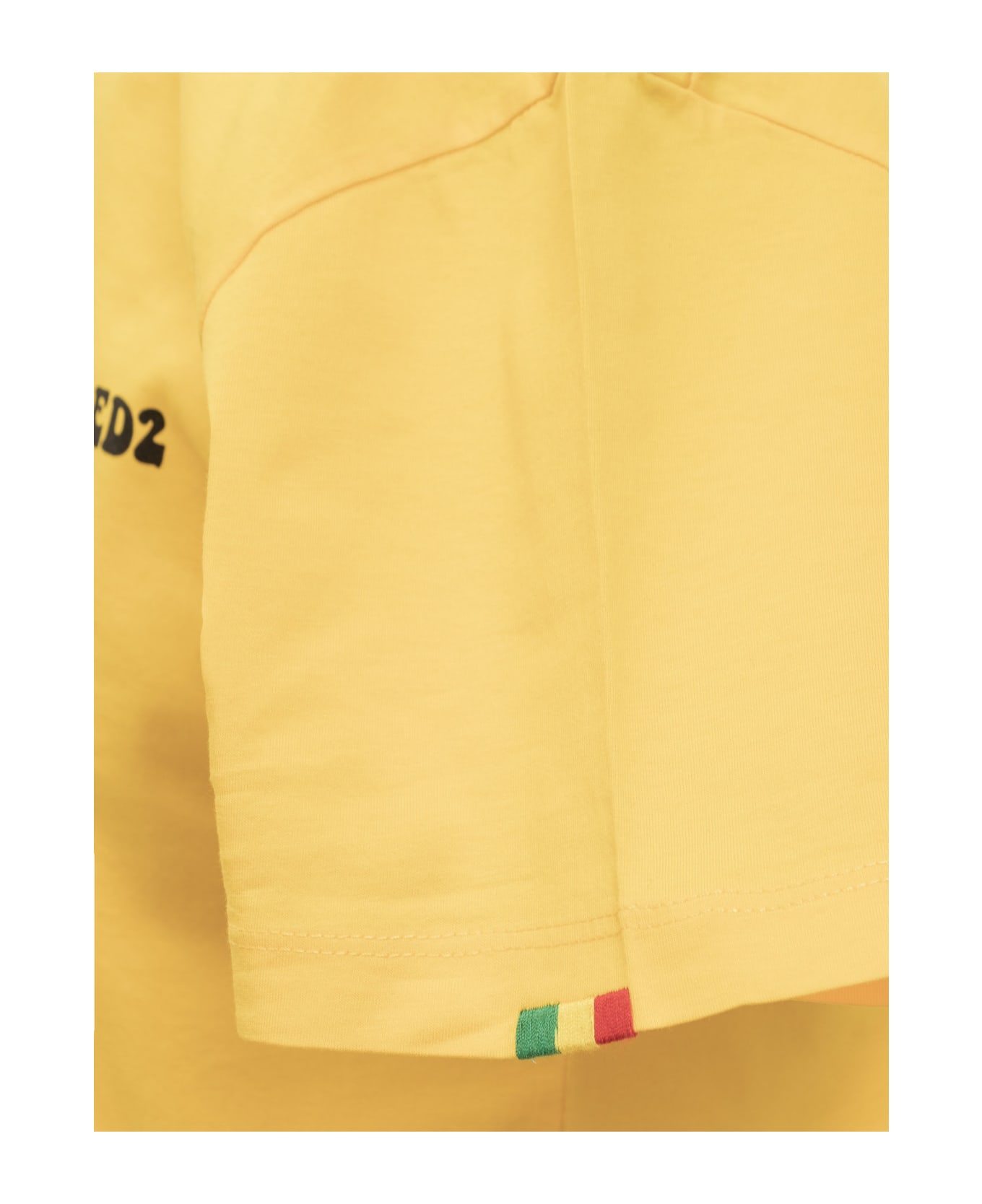 Dsquared2 T-shirt With Logo Print - Yellow & Orange