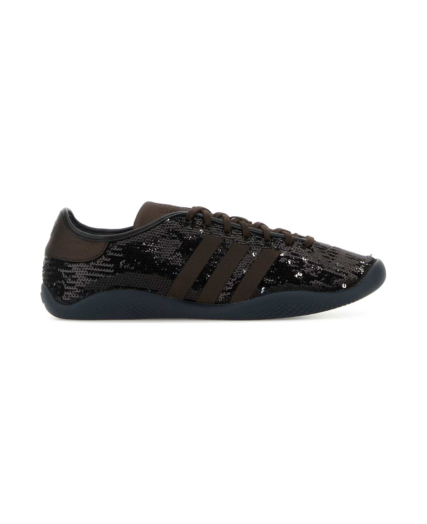 Adidas Embellished Fabric Wales Bonner X Adidas Karintha Sneakers - COREBLACKSILVERMETDARKBROWN