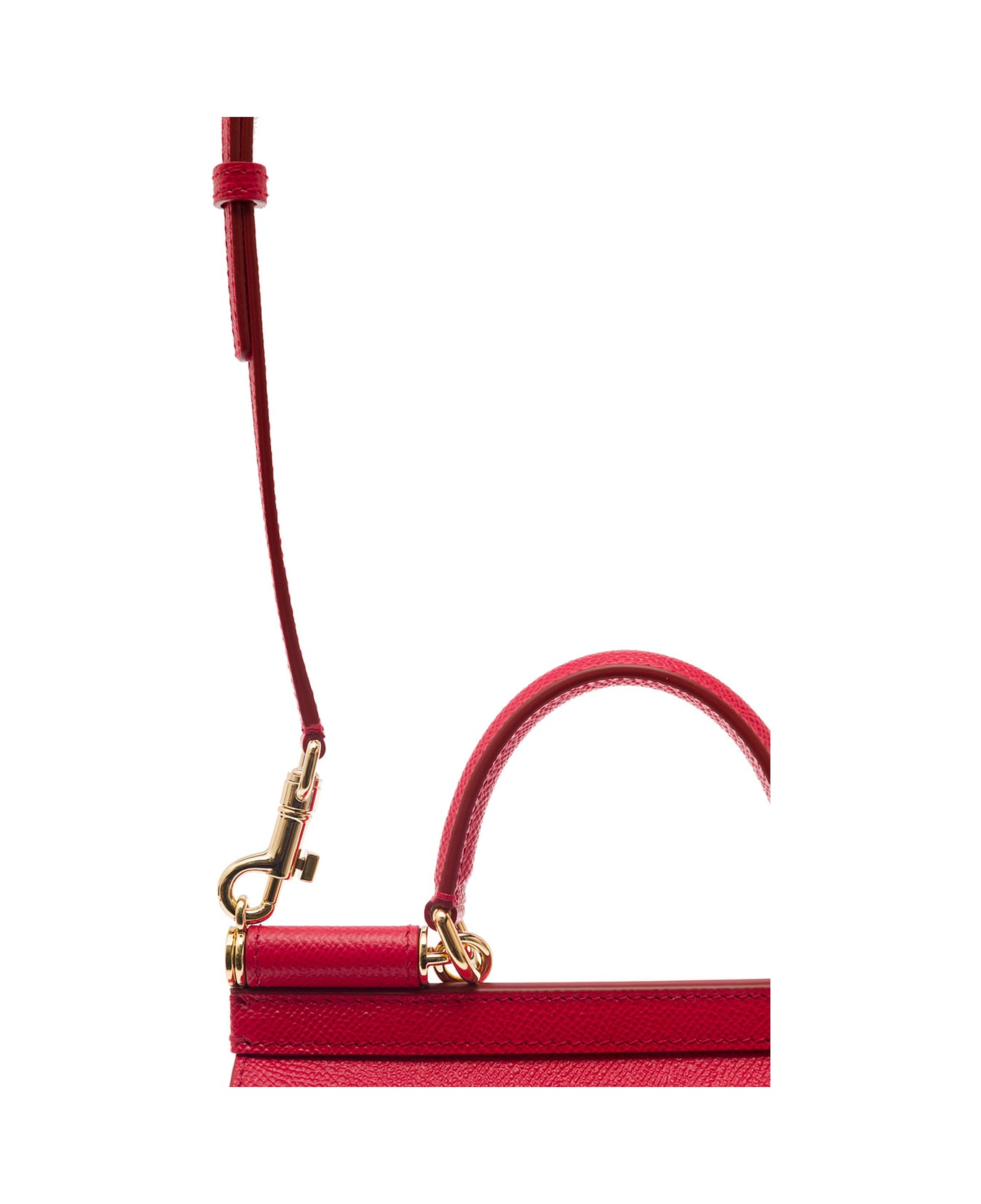 Dolce & Gabbana Sicily Dauphine Handbag In Red Leather Woman - Red トートバッグ