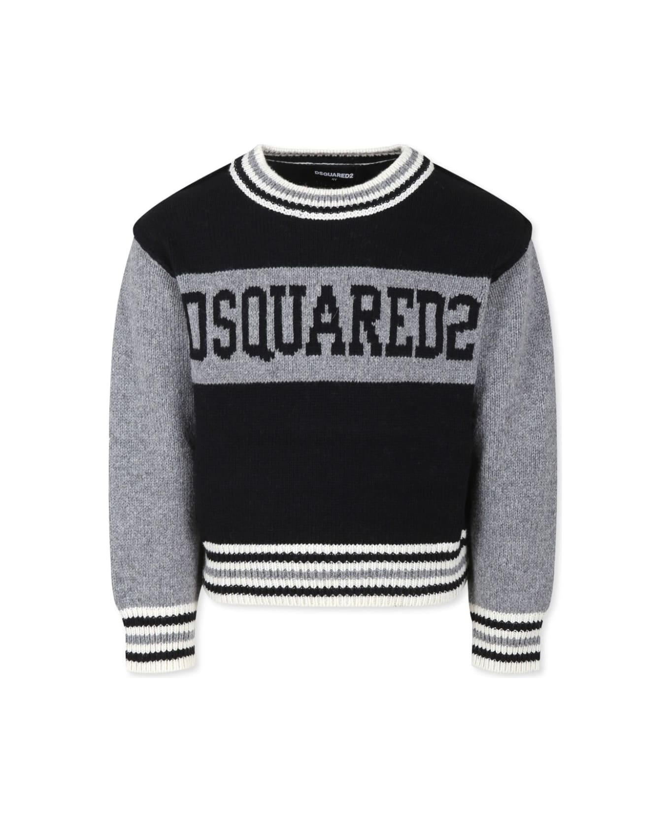 Dsquared2 Maglione Con Logo - Black