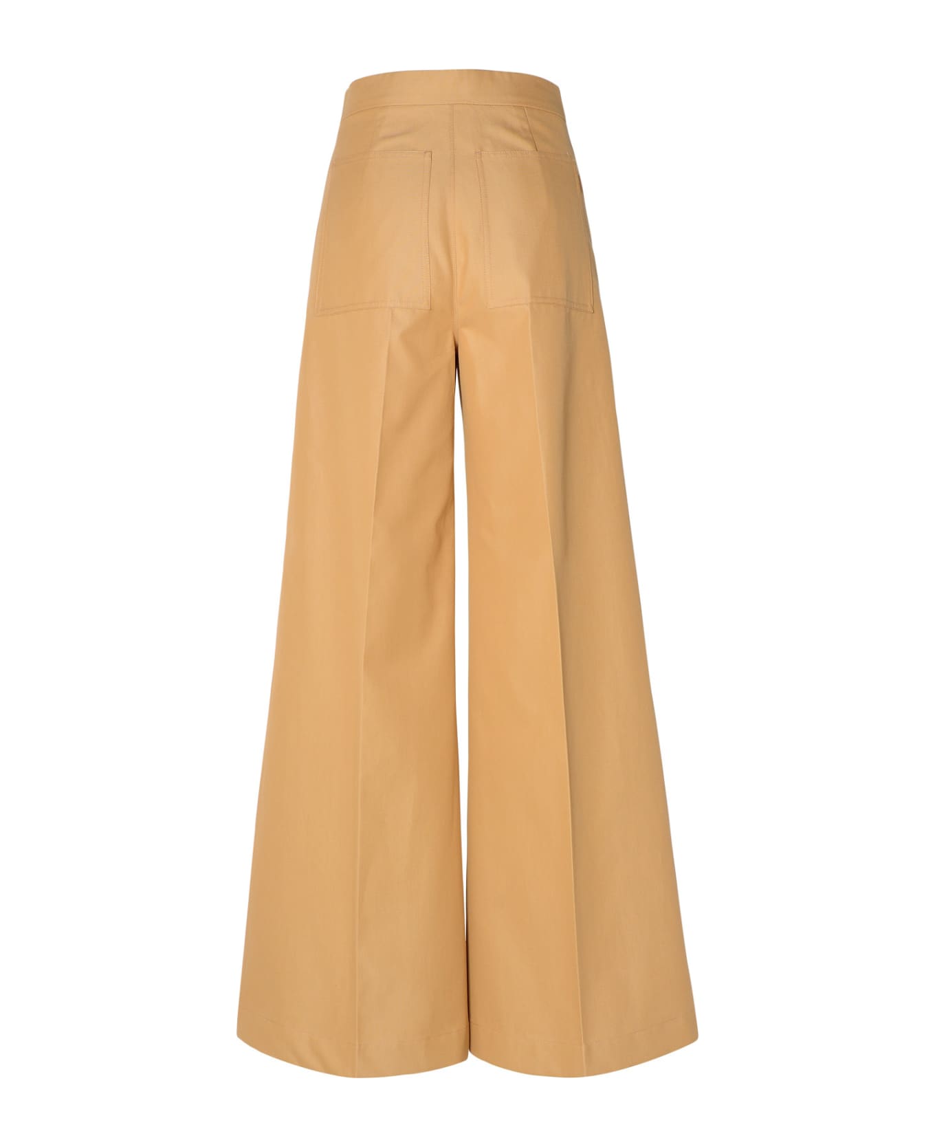 Max Mara Brown Cotton Trousers - Brown