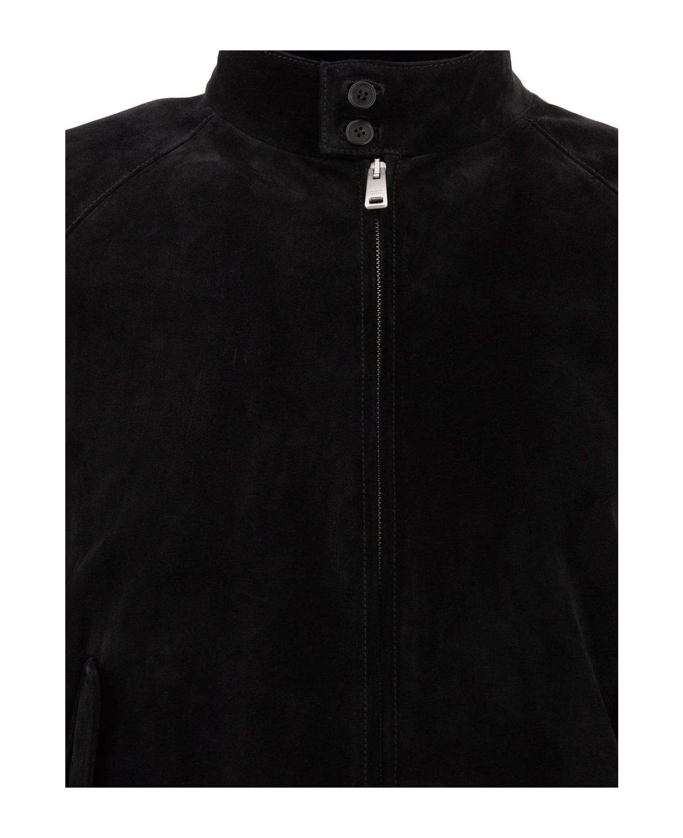 Prada Zip-up Bomber Jacket - Nero