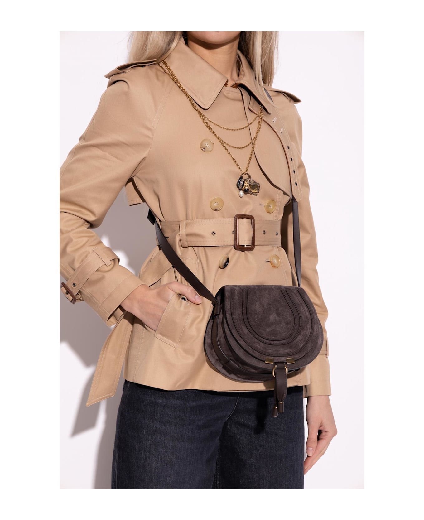 Chloé Shoulder Bag 
marcie Small
 - Marrone scuro