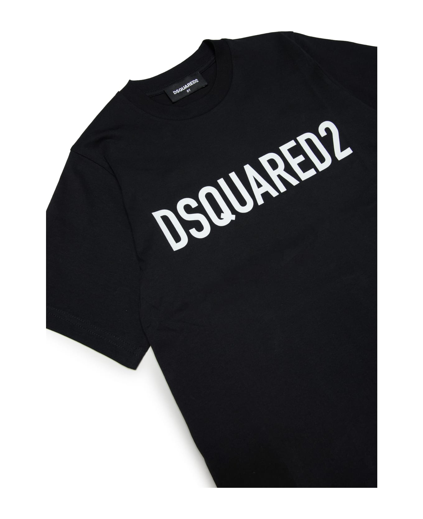 Dsquared2 D2t857u Slouch Fit-eco T-shirt Dsquared Black Organic Cotton T-shirt With Logo - Black