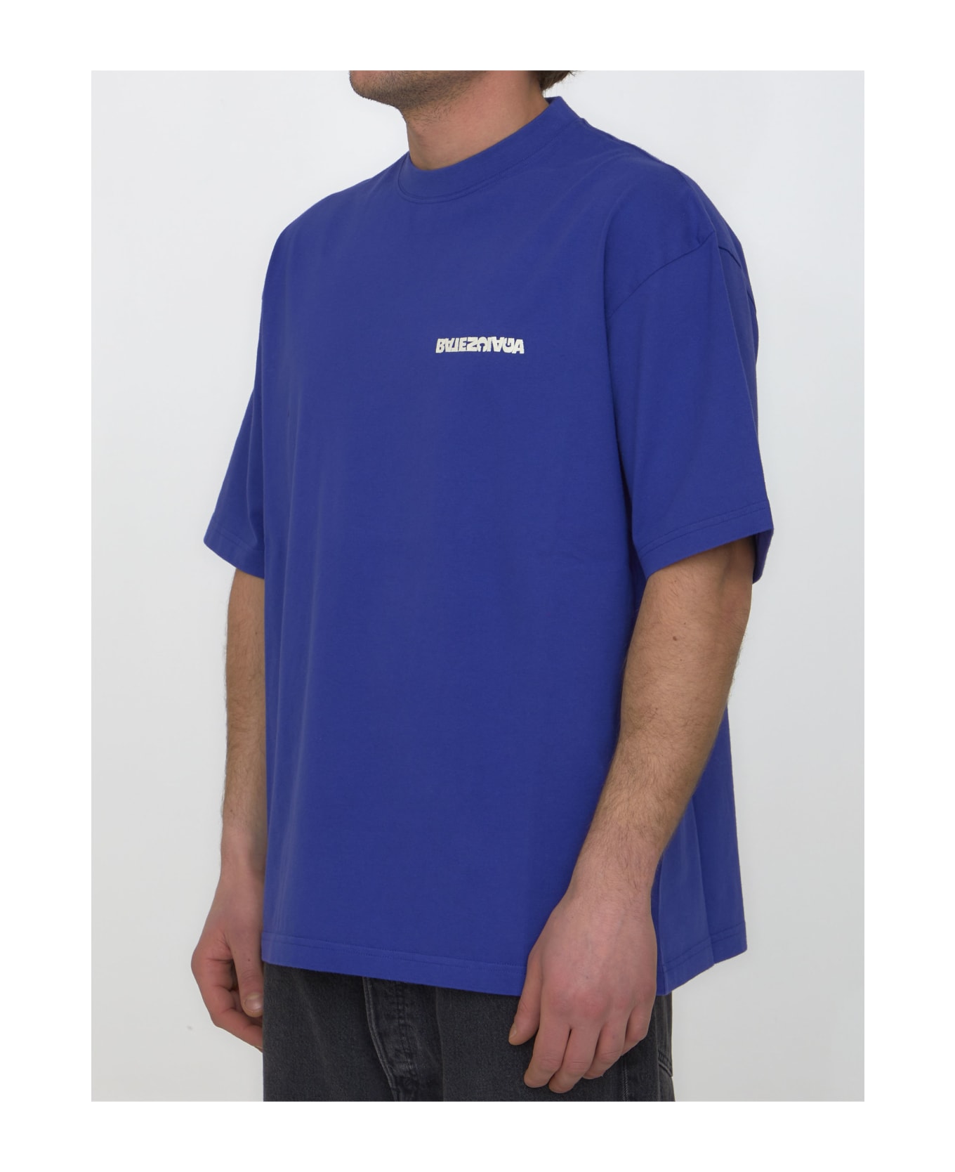 Balenciaga Medium Fit T-shirt - Blue