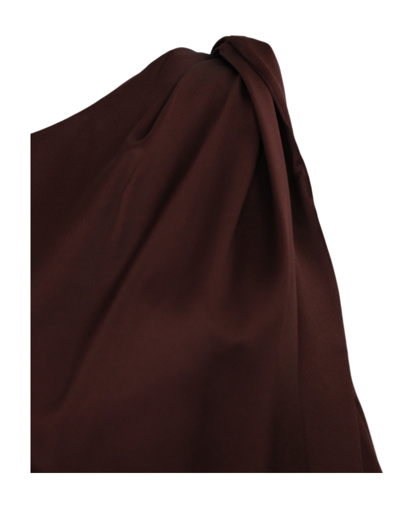 Liviana Conti Knot Shoulder Blouse In Viscose - Ribes nero