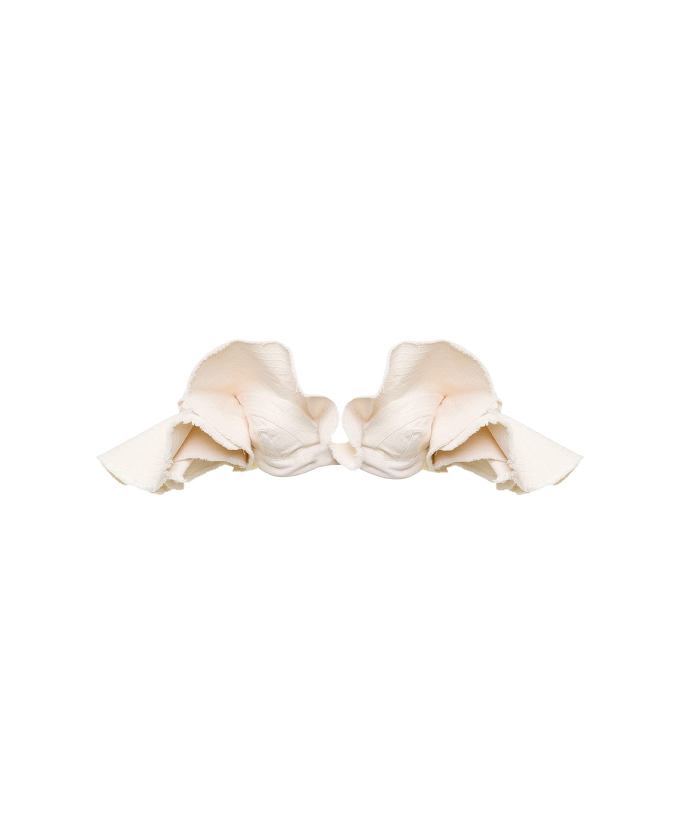 Jacquemus Off-white La Brassiere Artichaut Top In Cotton Woman - White トップス