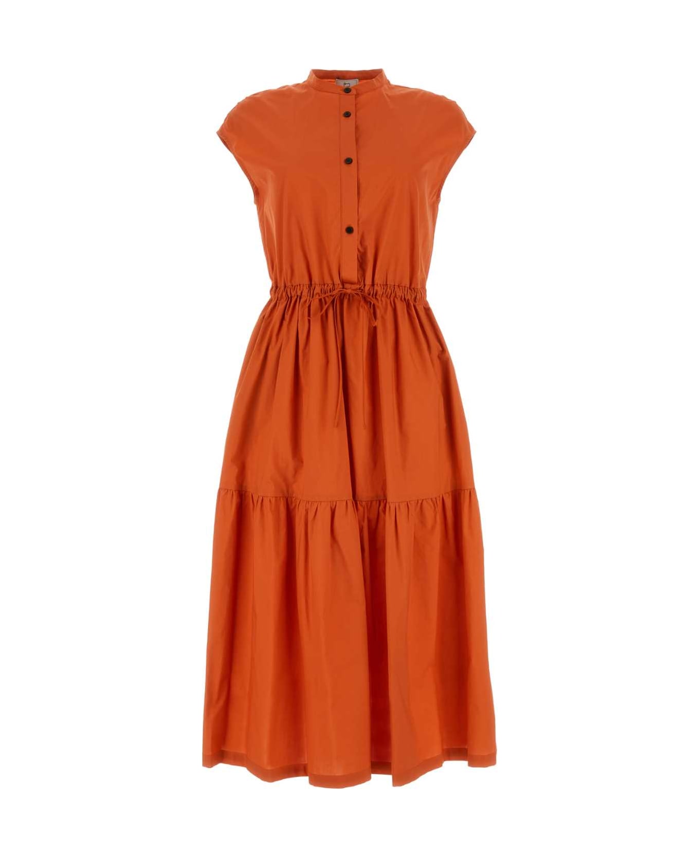 Woolrich Orange Cotton Dress - KOI