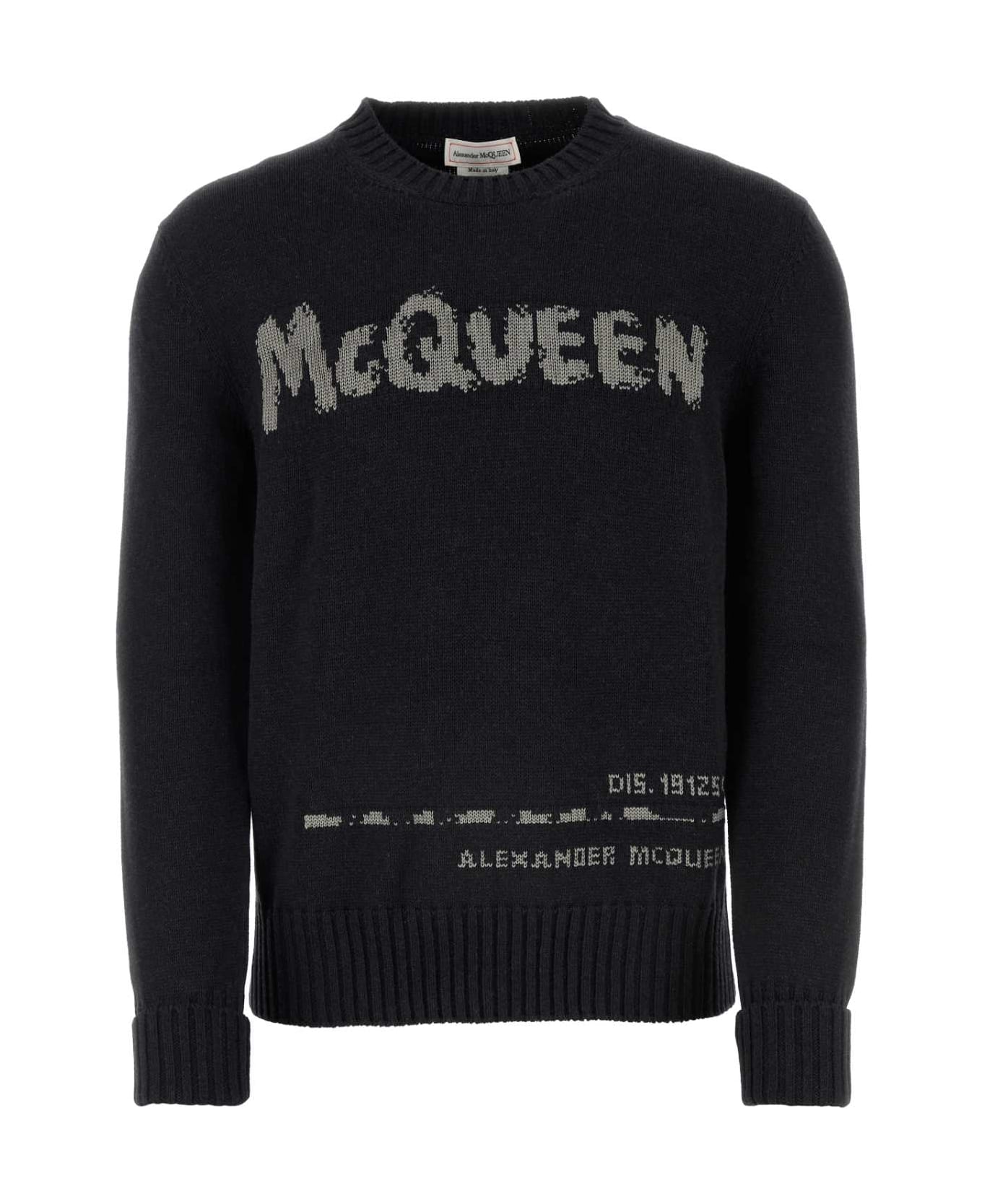 Alexander McQueen Charcoal Cotton Sweater - CHARCOALSTEEL ニットウェア
