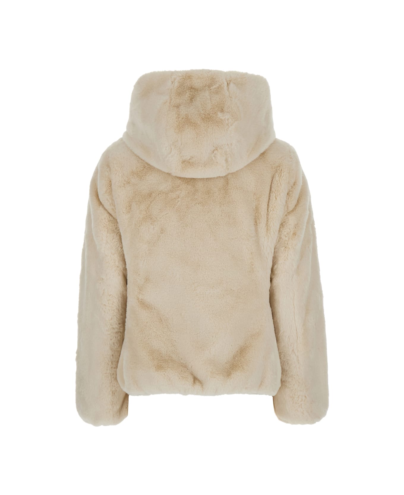 Save the Duck 
laila
 Beige Down Jacket With Hood I N Ecofur Woman - Beige