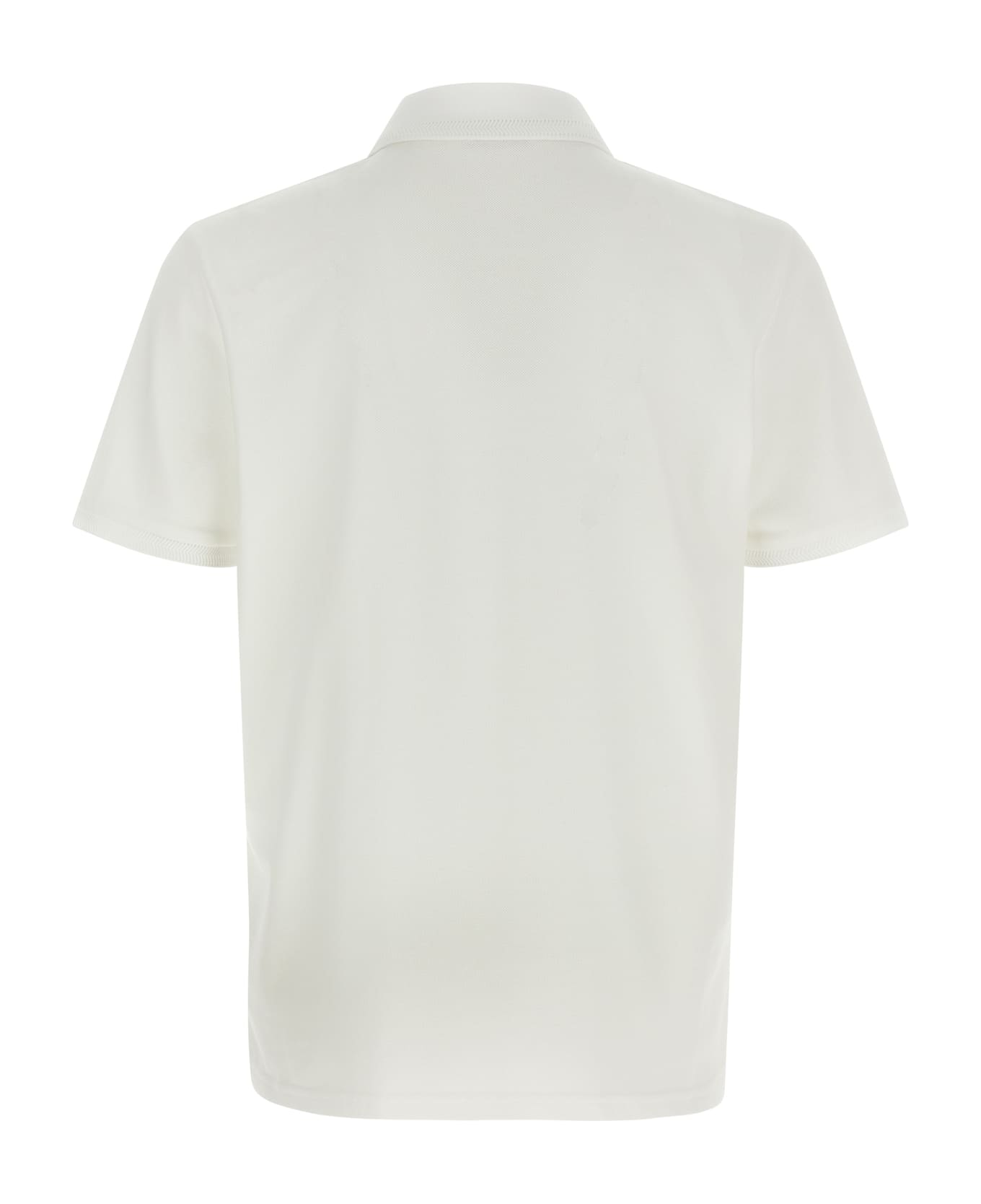Moncler Logo Patch Polo Shirt - White