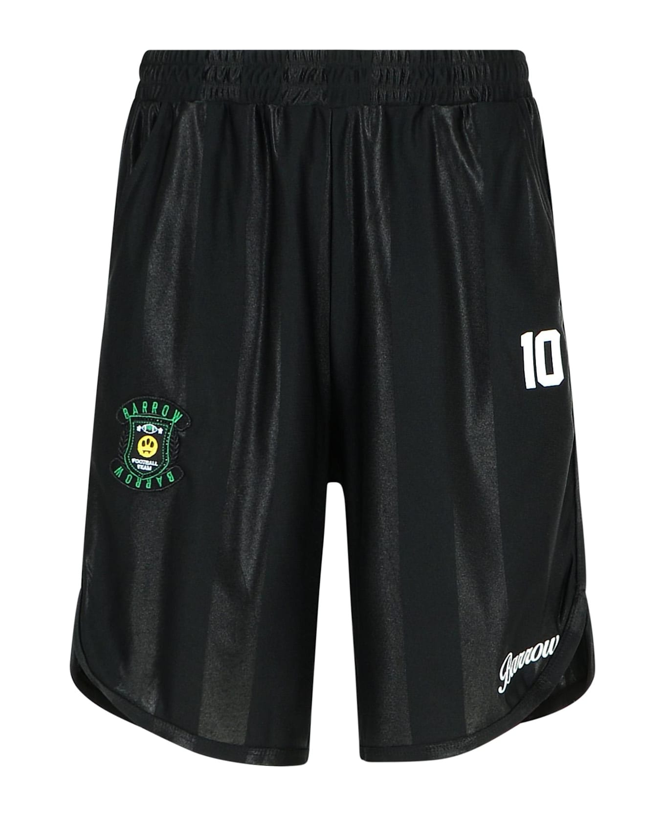 Barrow Black Polyester Bermuda Shorts - Black